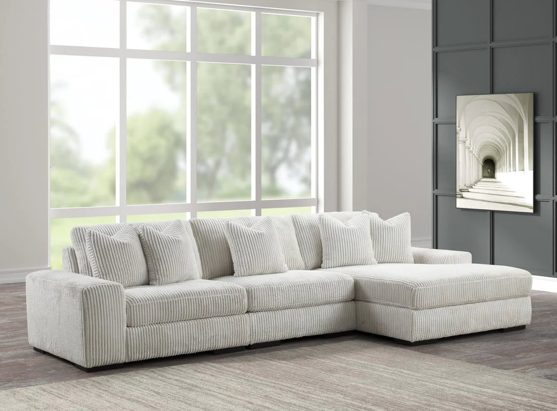 Sun Beige 3-Piece Right Arm Facing (RAF) Sectional