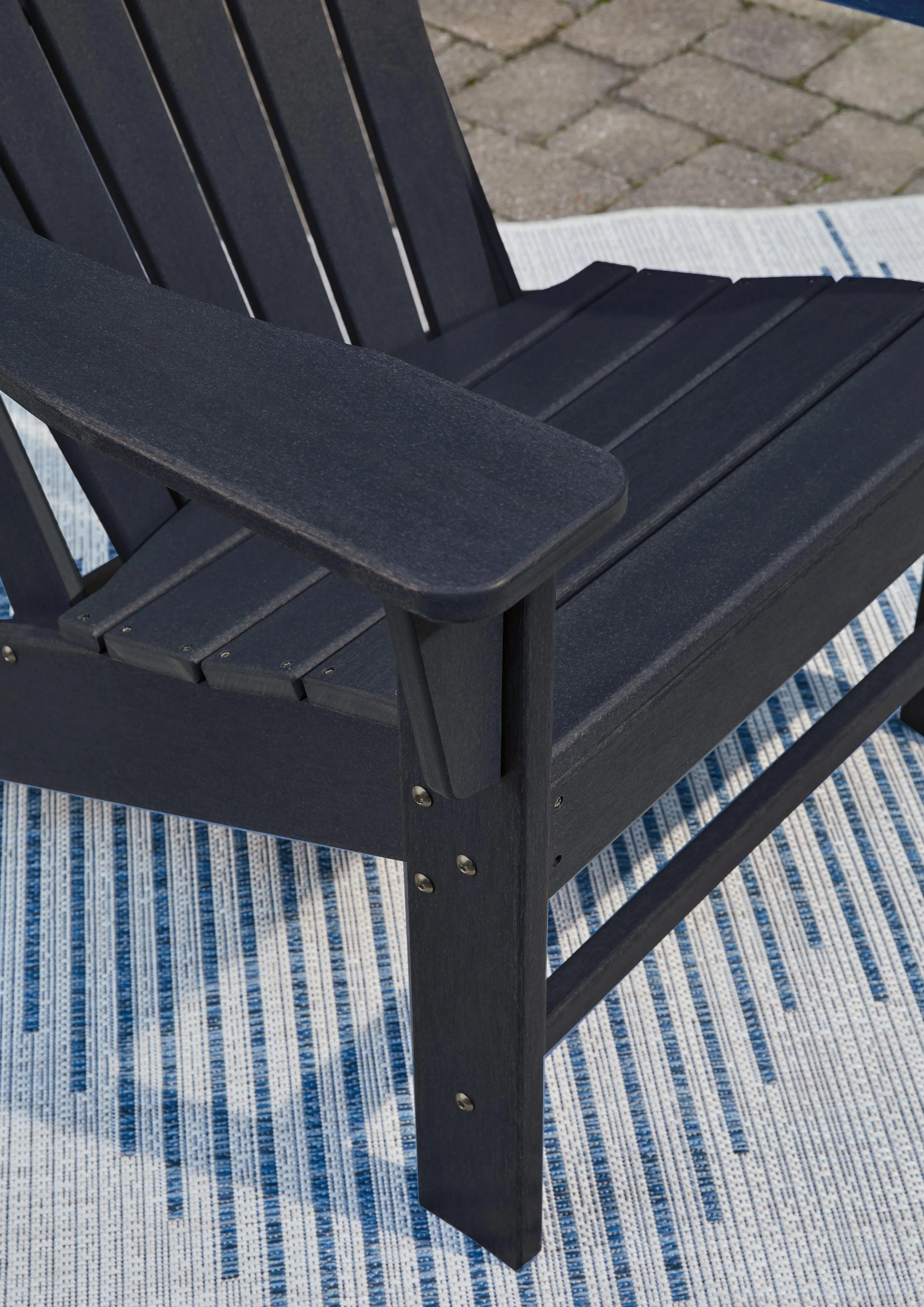 Sundown Treasure Black Outdoor Adirondack Chair - Image 2