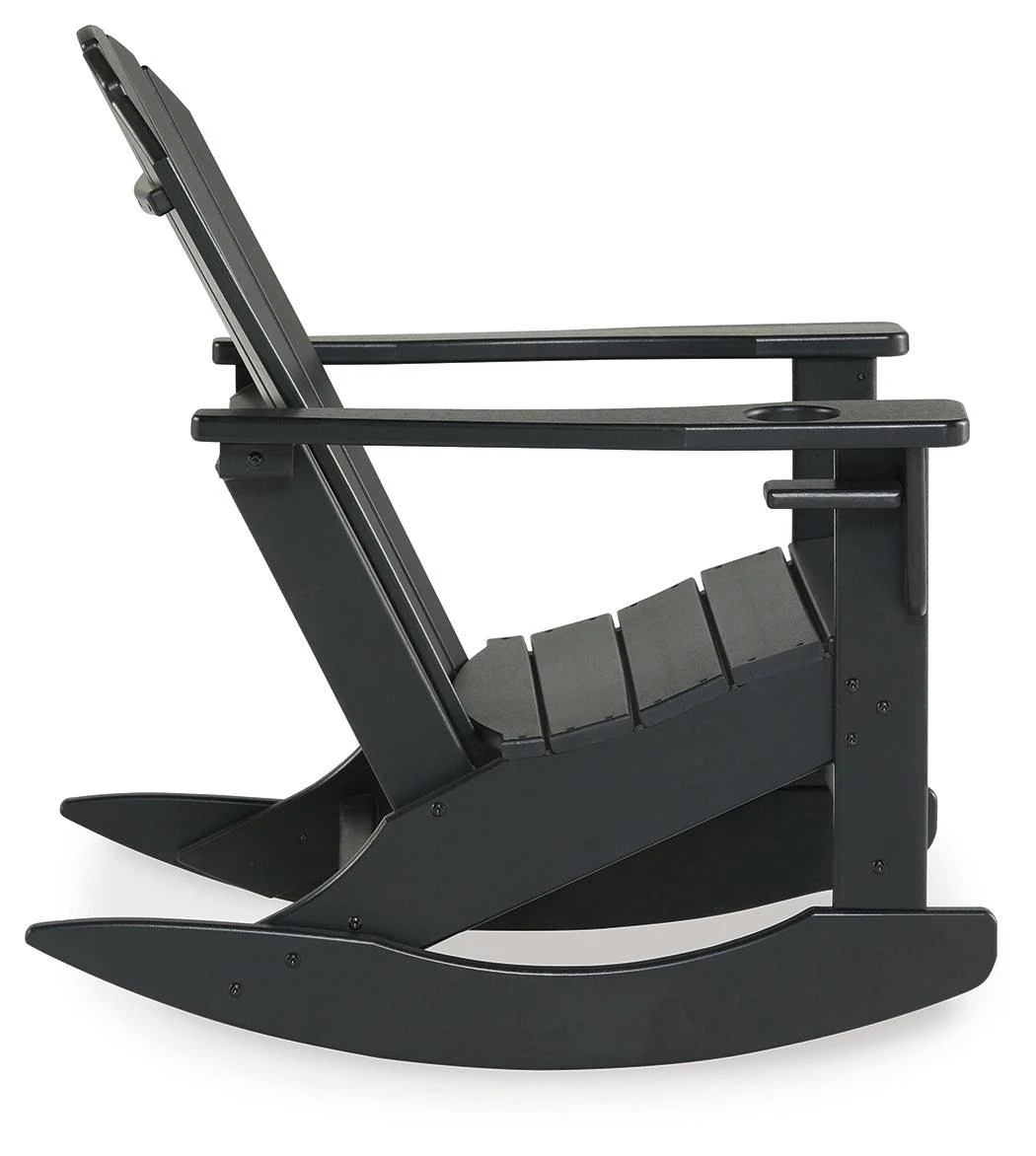 Sundown Treasure Black Outdoor Rocking Chair - Image 4