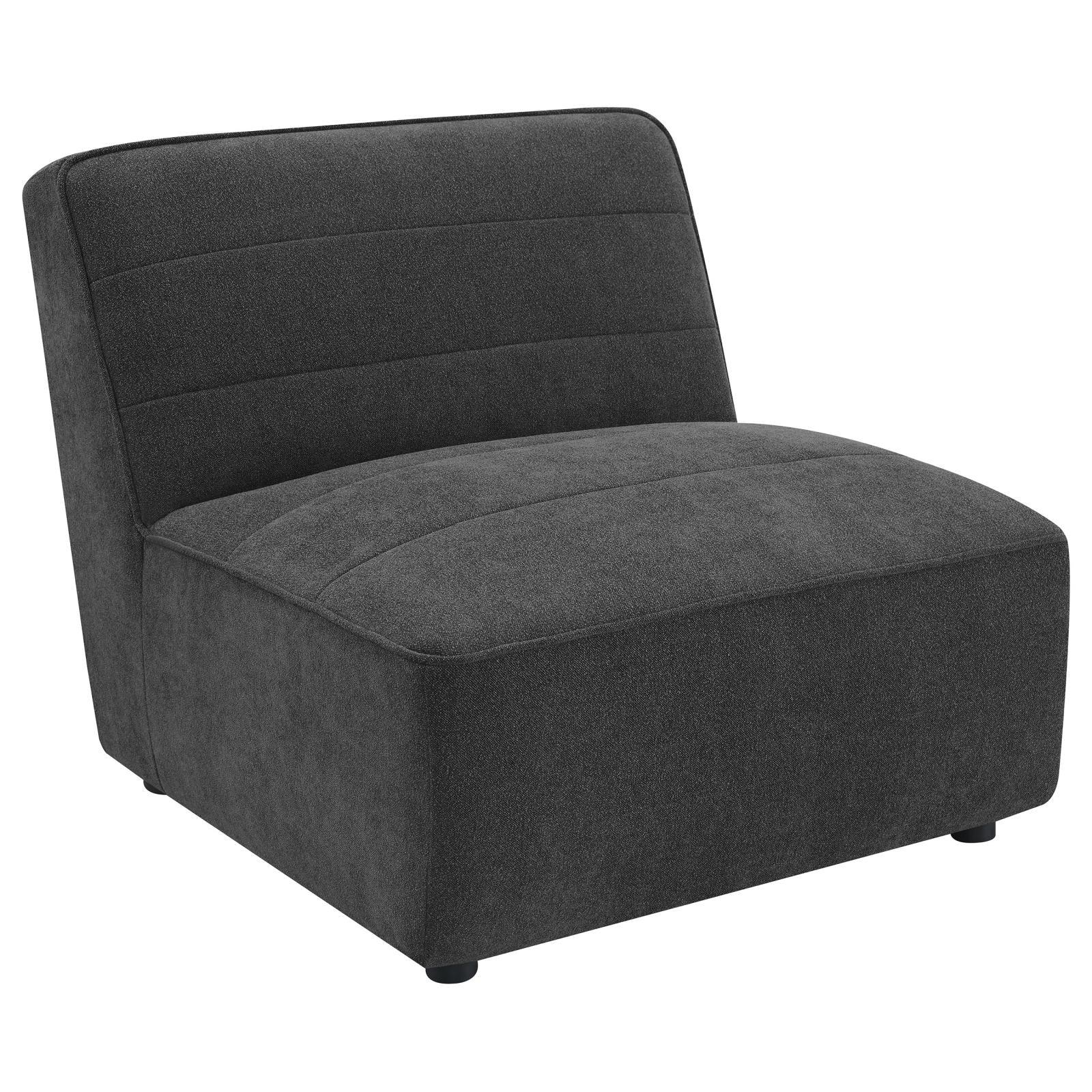 Sunny Charcoal Upholstered 6-piece Modular Sectional - Image 6