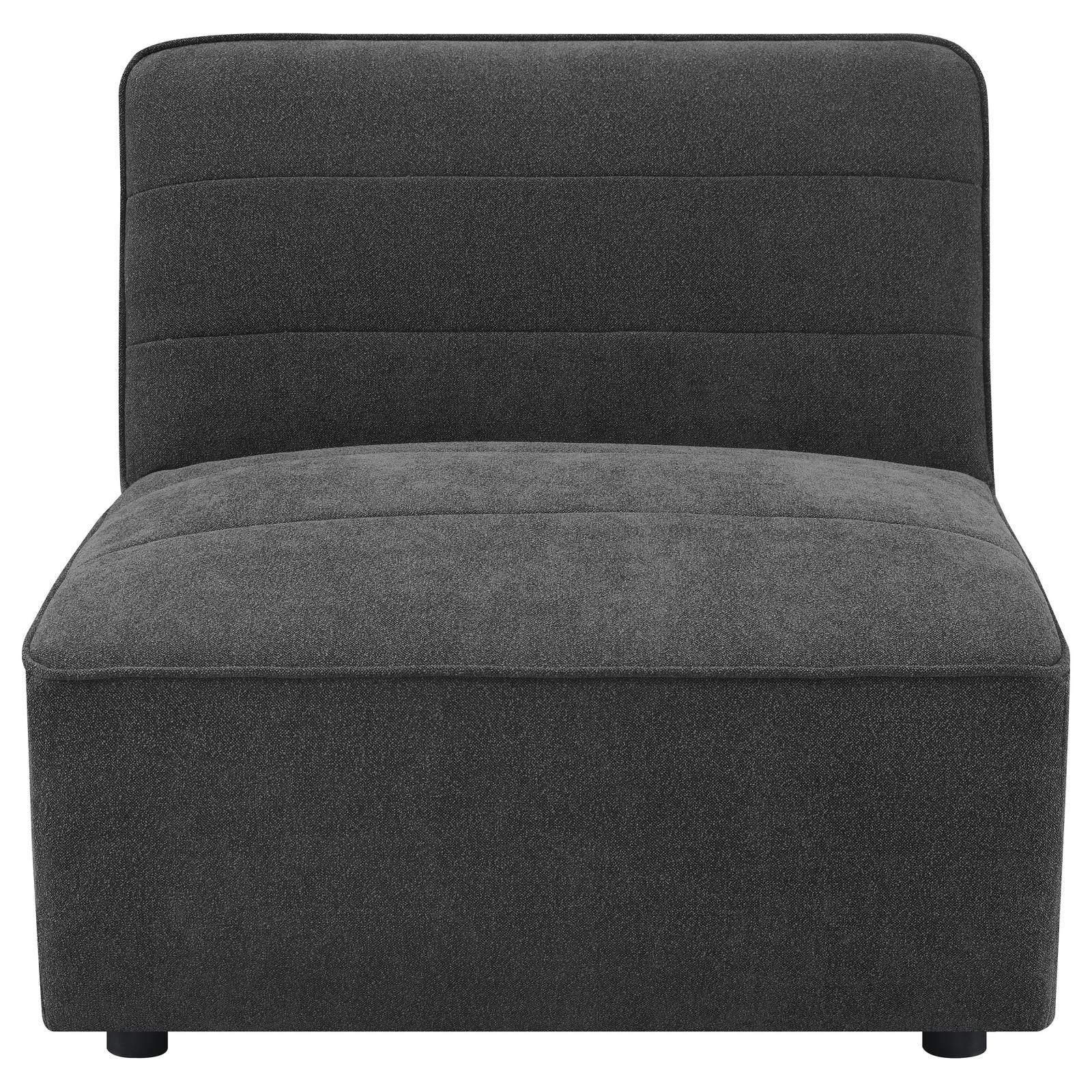 Sunny Charcoal Upholstered 6-piece Modular Sectional - Image 7