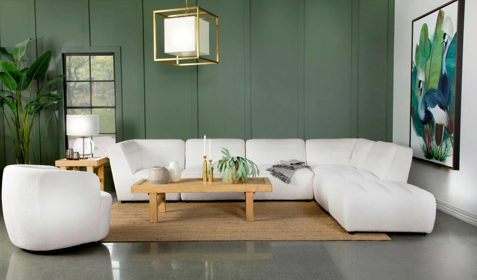 Sunny Natural Upholstered Armless Chair - Image 11