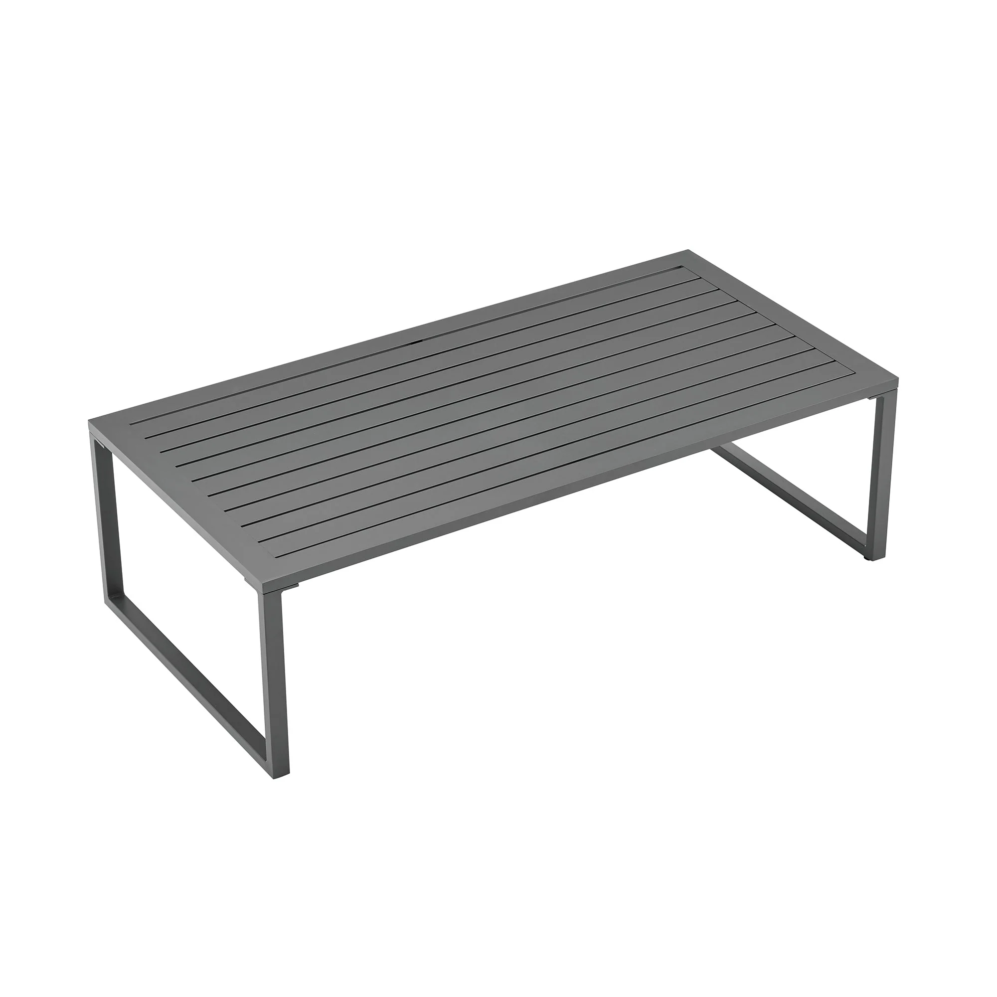 Sunnyside Corner Patio Conversation Set with Table in Grey on White - Image 14