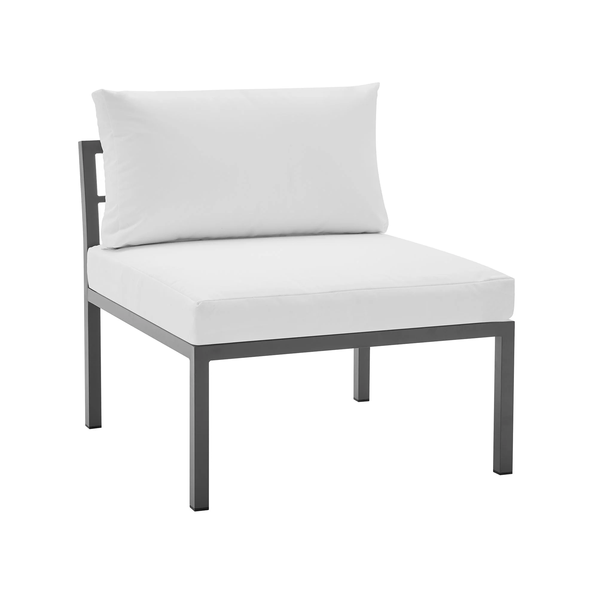 Sunnyside Corner Patio Conversation Set with Table in Grey on White - Image 21