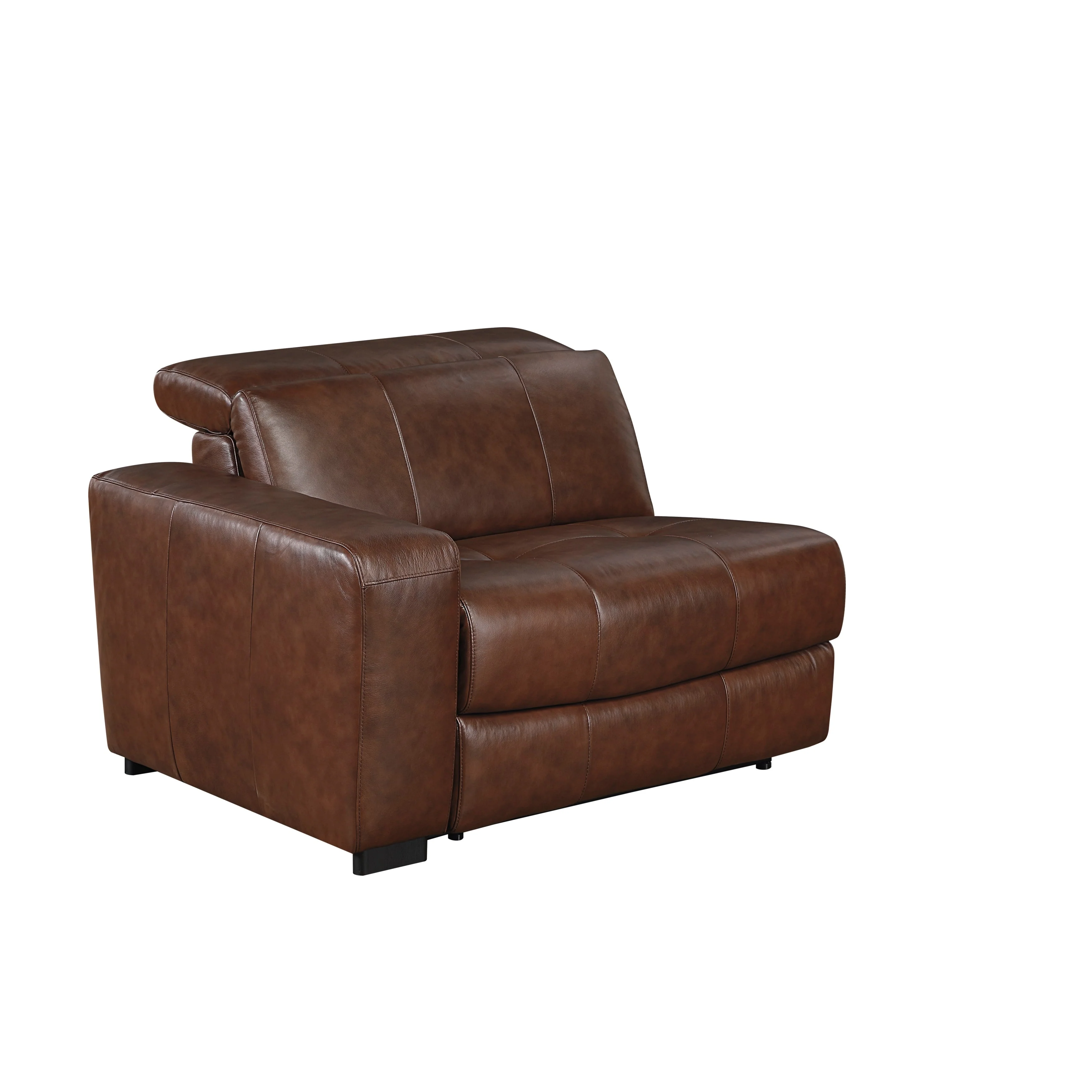Sutton Brown 6-Piece Modular Leather Power Reclining Sectional - Image 9