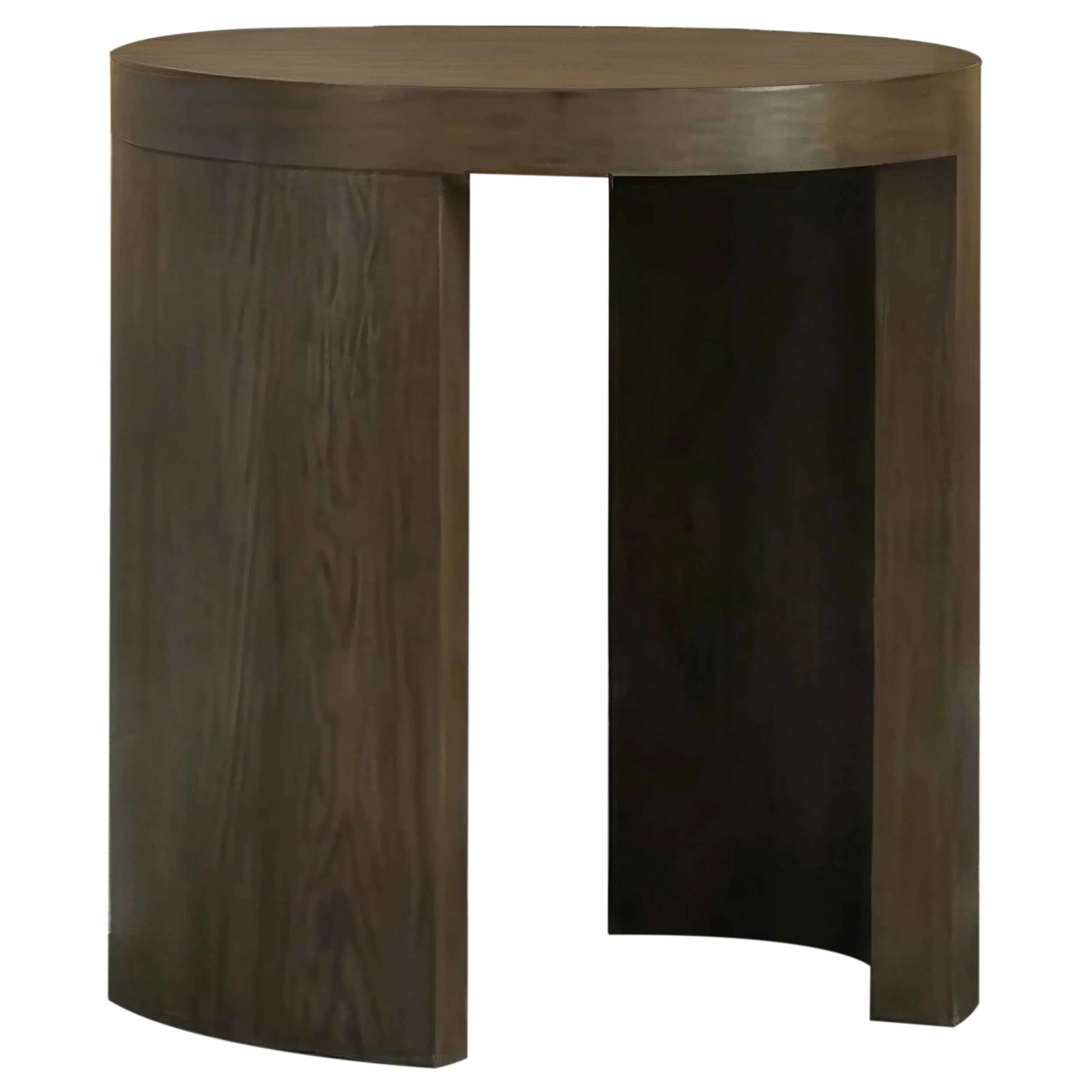 Sweeney Dark Walnut 24-inch Round Wood Occasional Side End Table - Image 2