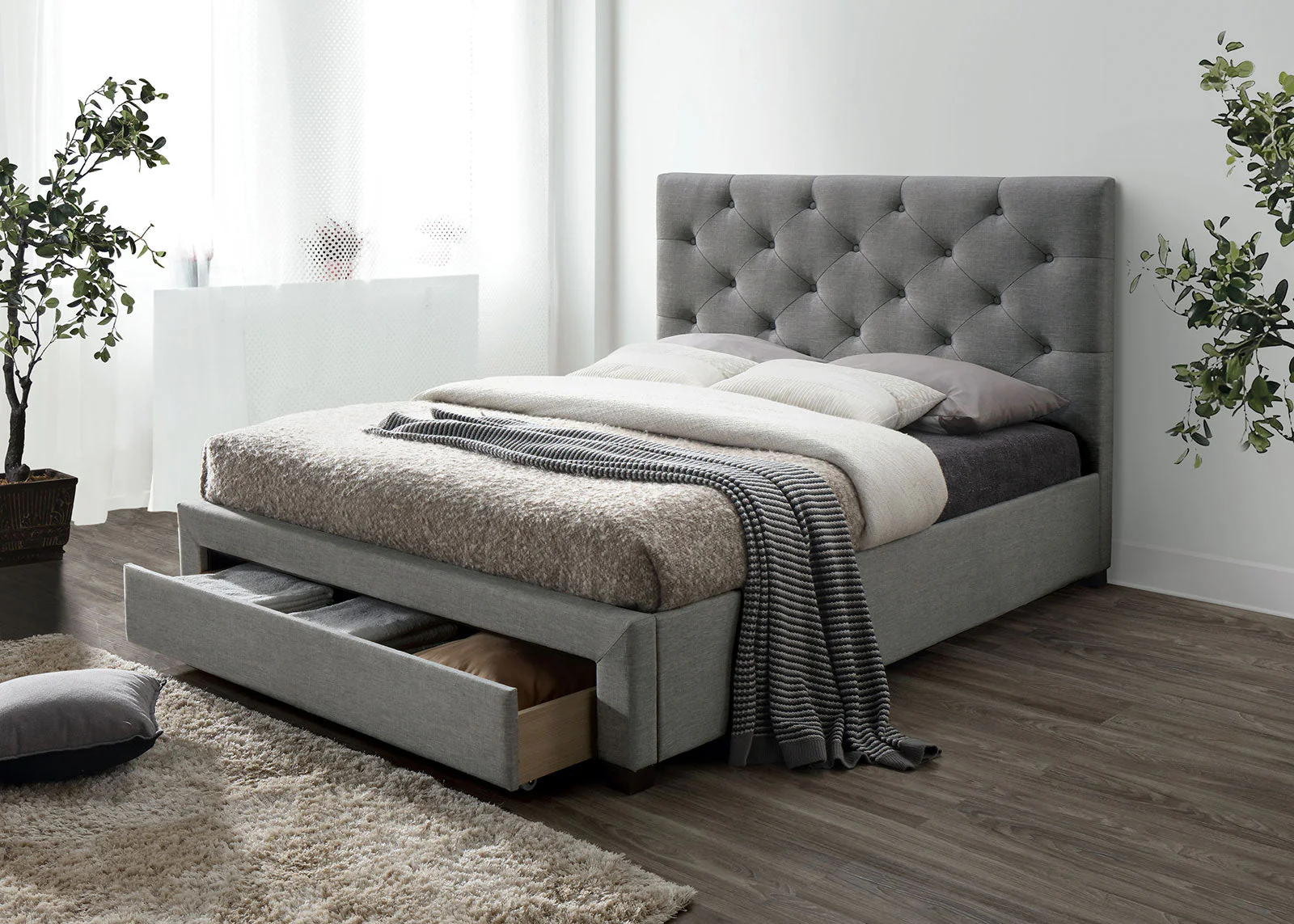 Sybella Gray King Bed