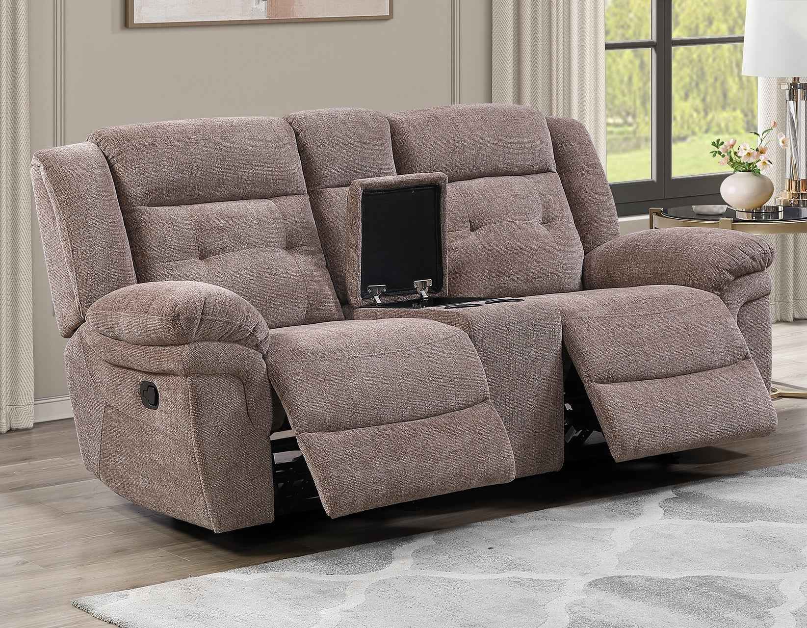 Sydney Brown Manual Reclining Set - Image 4