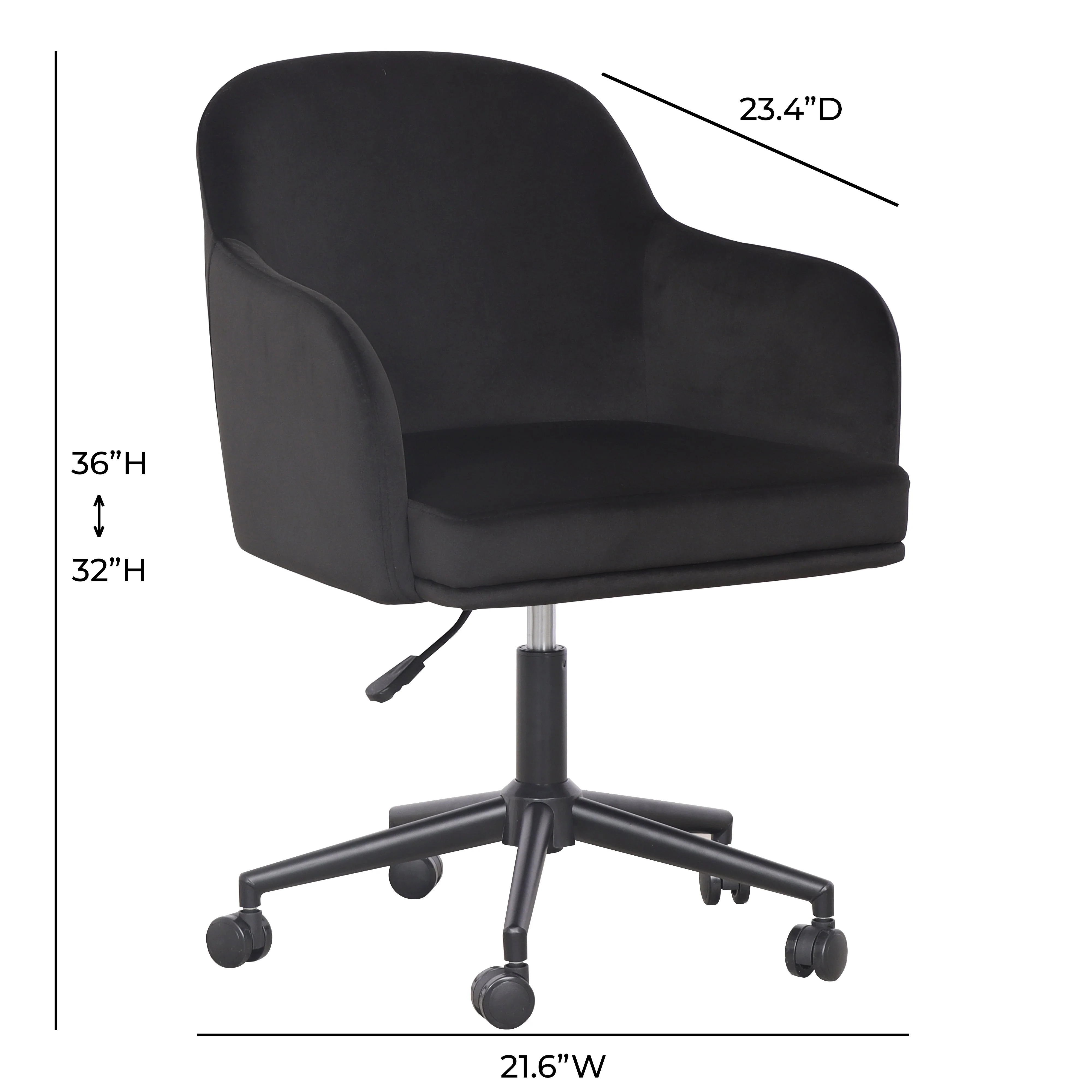 Sydney Performance Velvet Office Desk Chair - Image 6