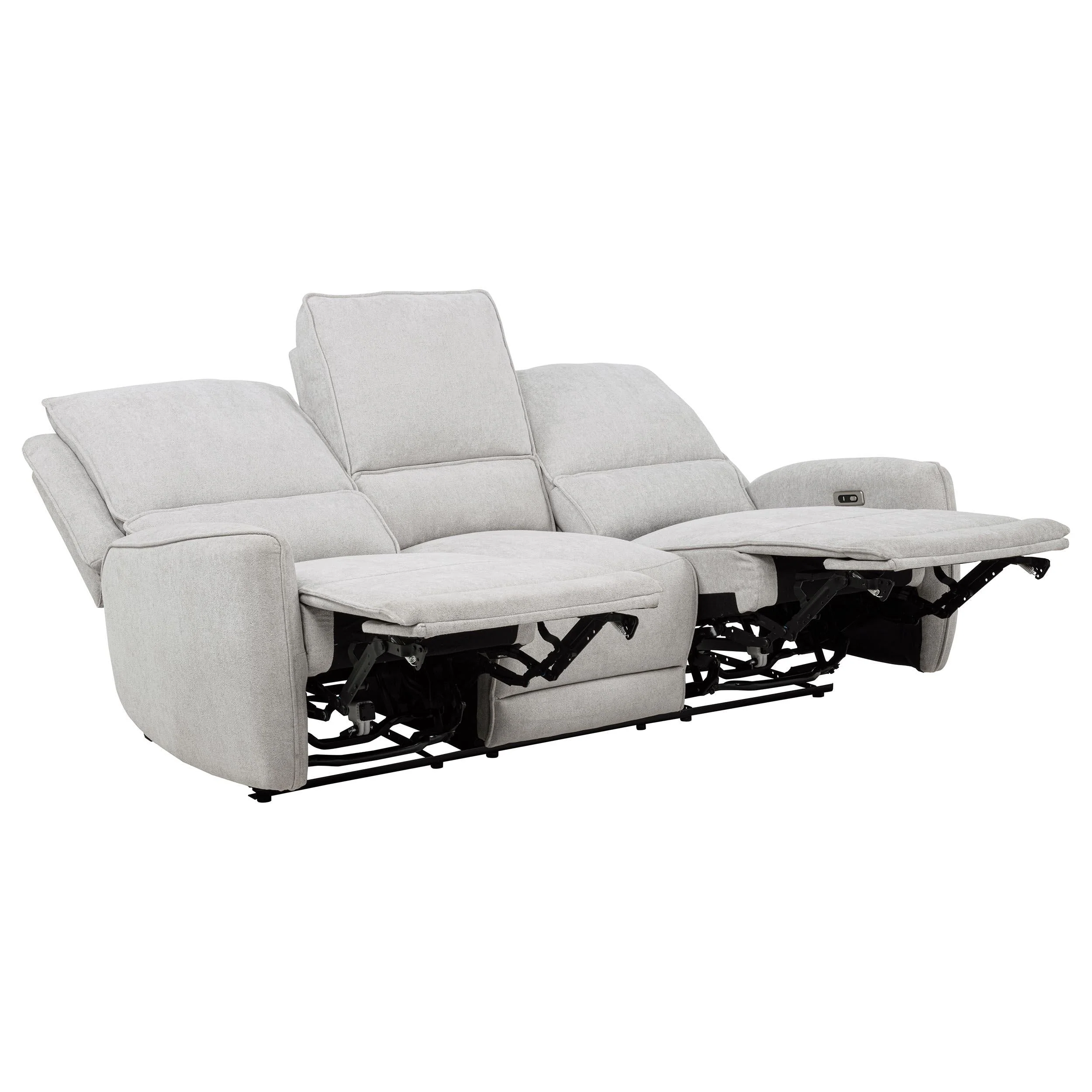 Sylmar Chenille Upholstered Power Reclining Sofa Dove Grey - Image 4