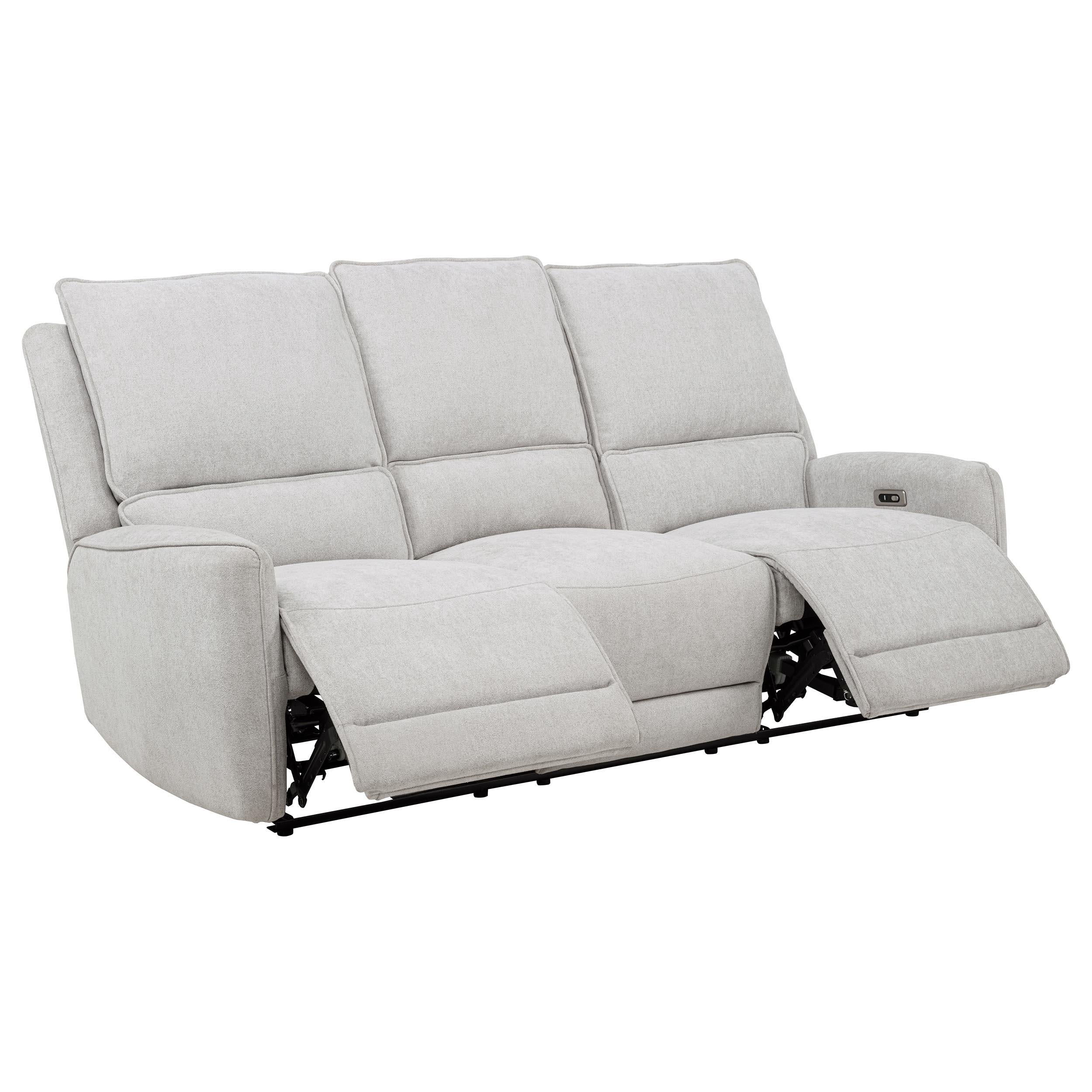 Sylmar Dove Gray 2-Piece Chenille Power Reclining Set - Image 3