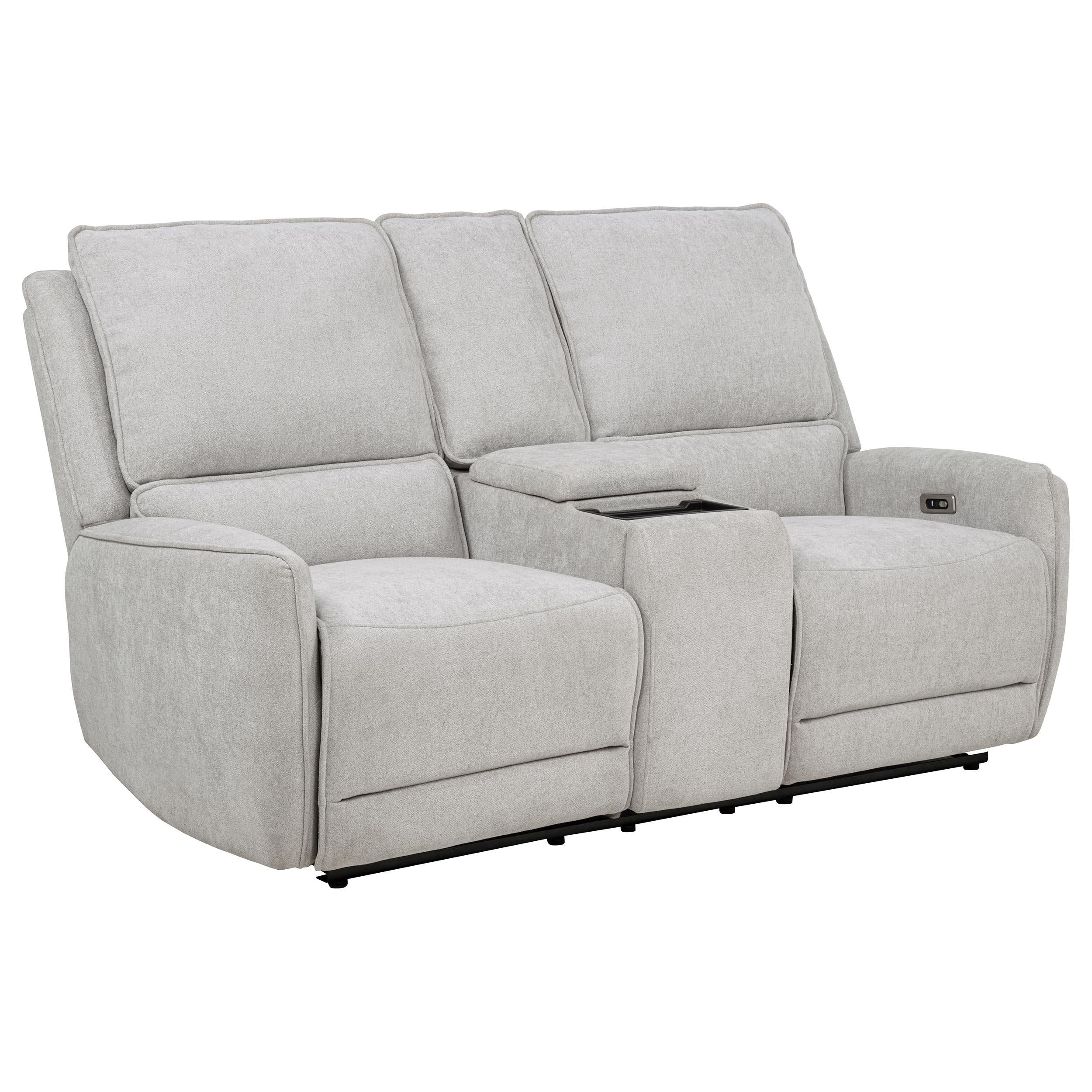 Sylmar Gray Chenille Upholstered Power Reclining Loveseat