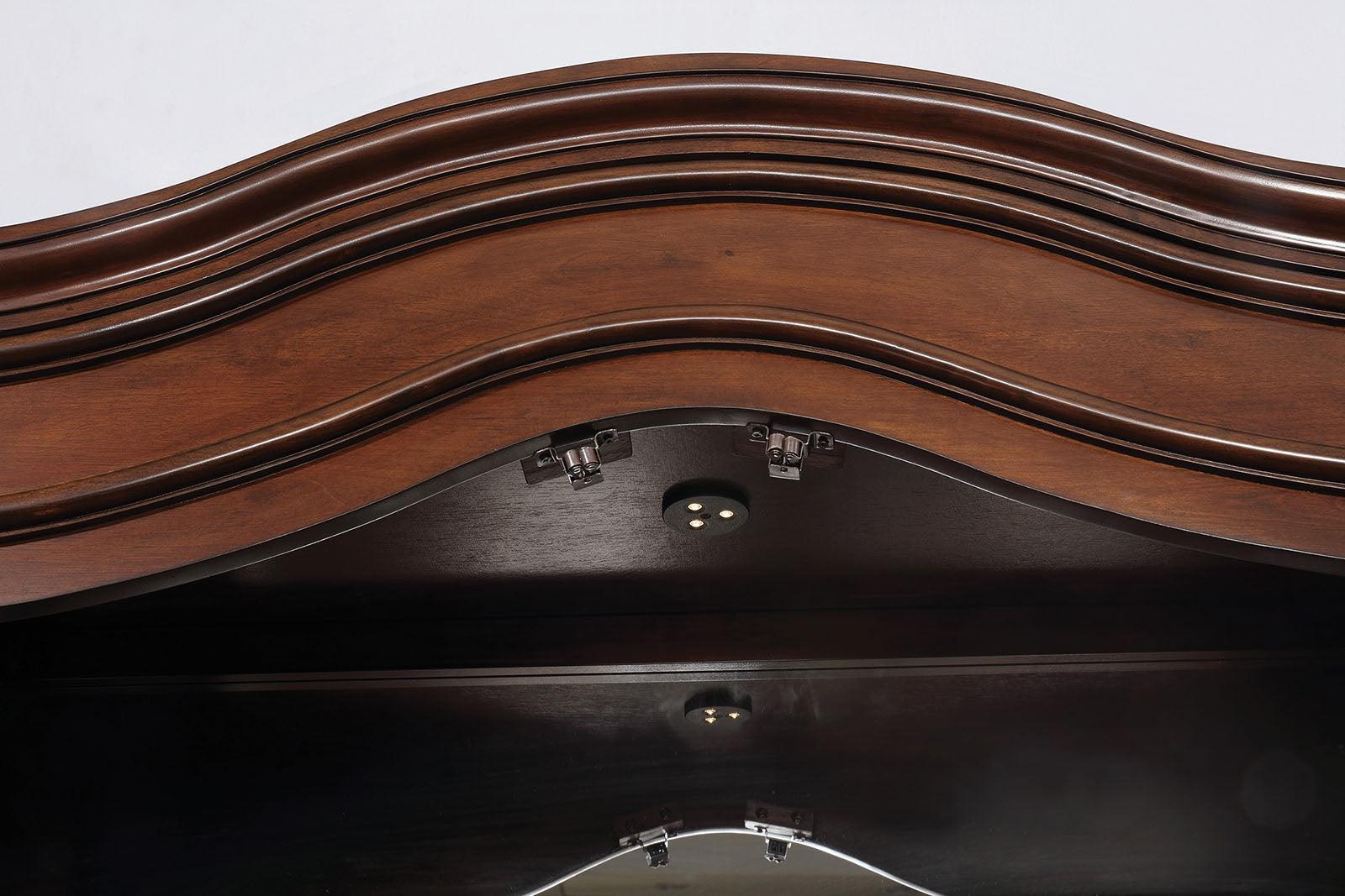 Sylvana Brown Cherry/Espresso Dining Table - Image 4