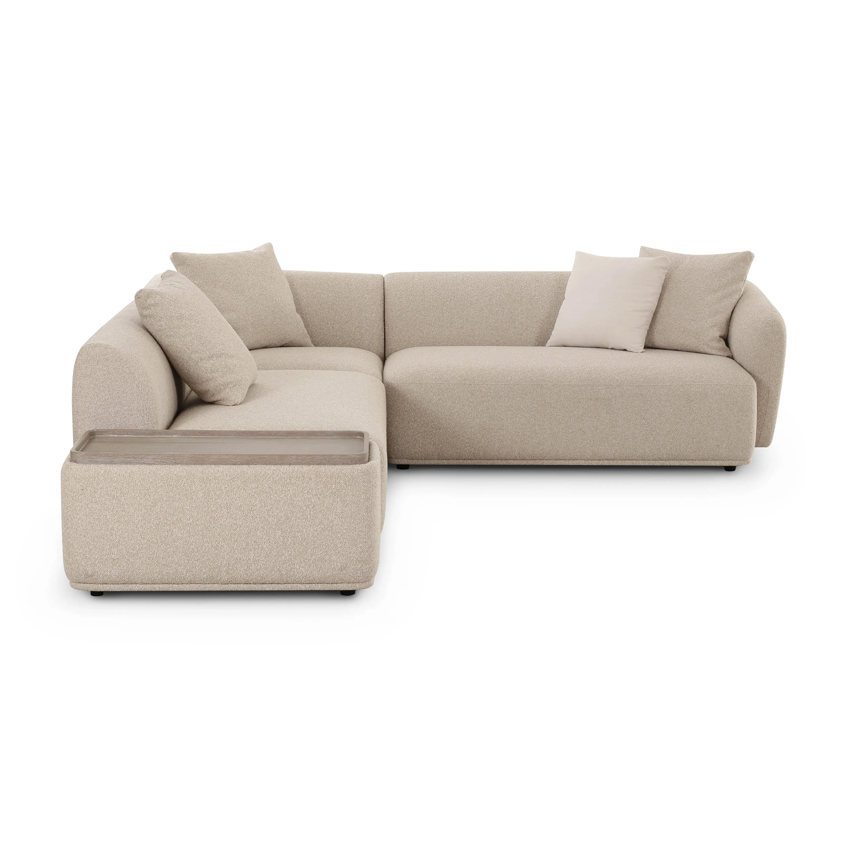 Sylvie Cream Boucle 4-Piece Chaise Sectional - Image 10