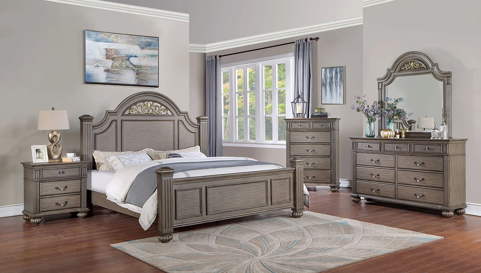 Syracuse Gray King Bed - Image 4