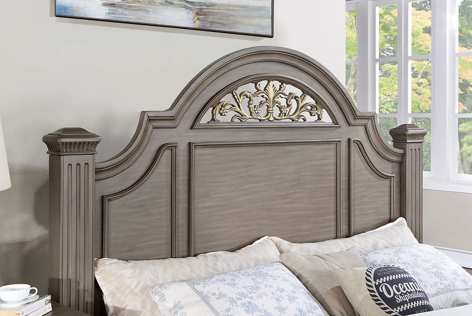 Syracuse Gray Queen Bed - Image 2