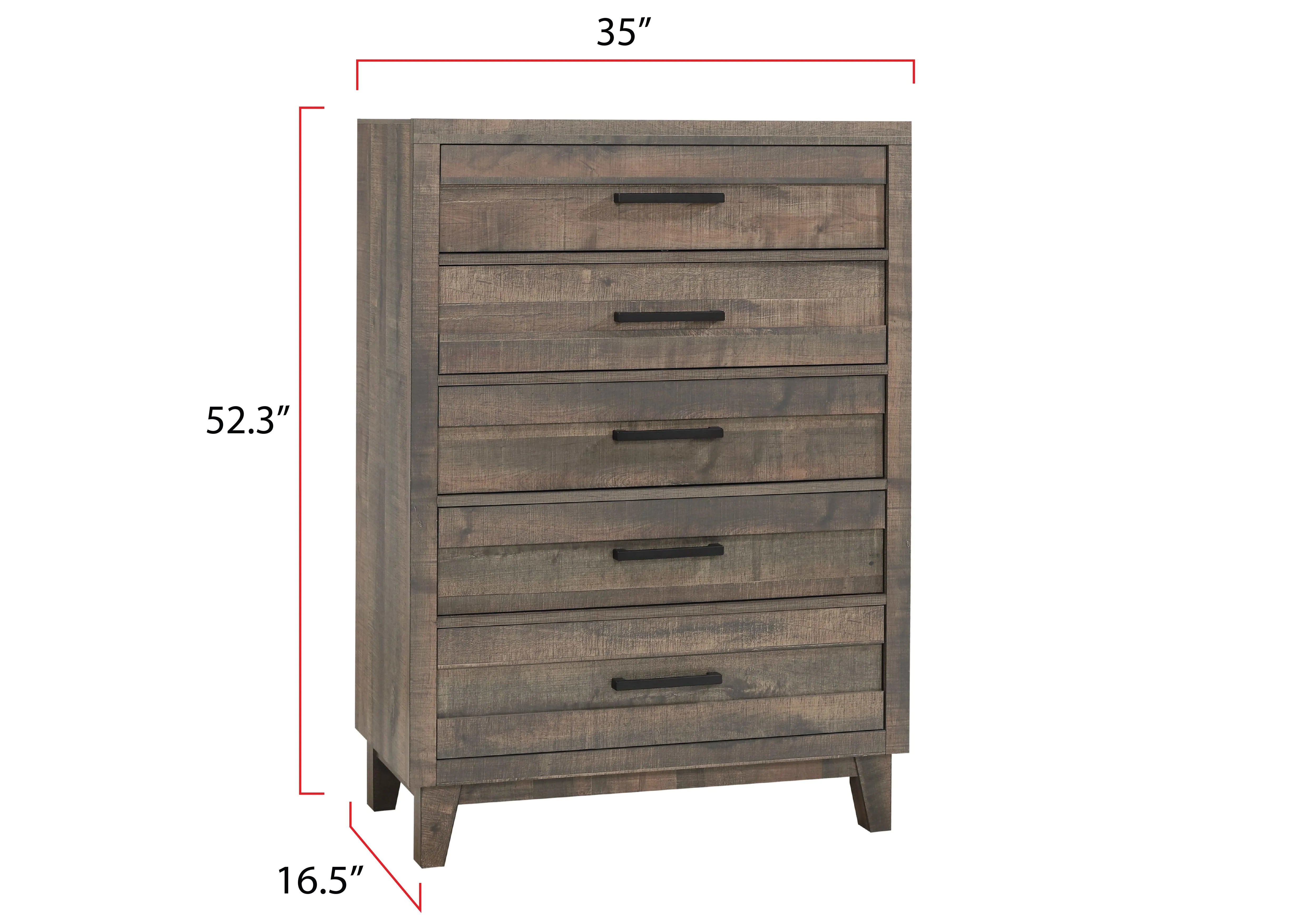 Tacoma Rustic Brown Chest - Image 3