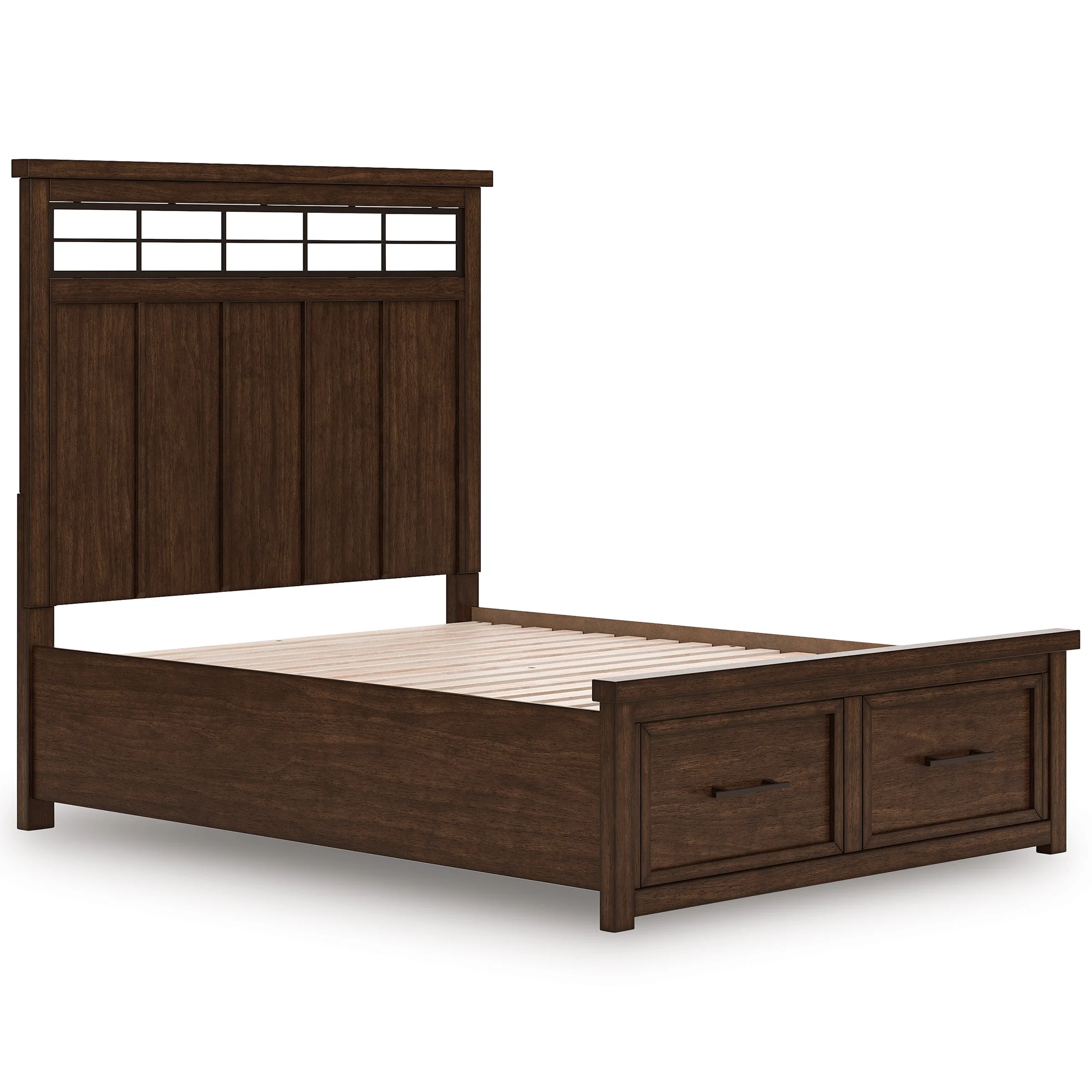 Taffenbrook Medium Brown Queen Storage Platform Bed - Image 4