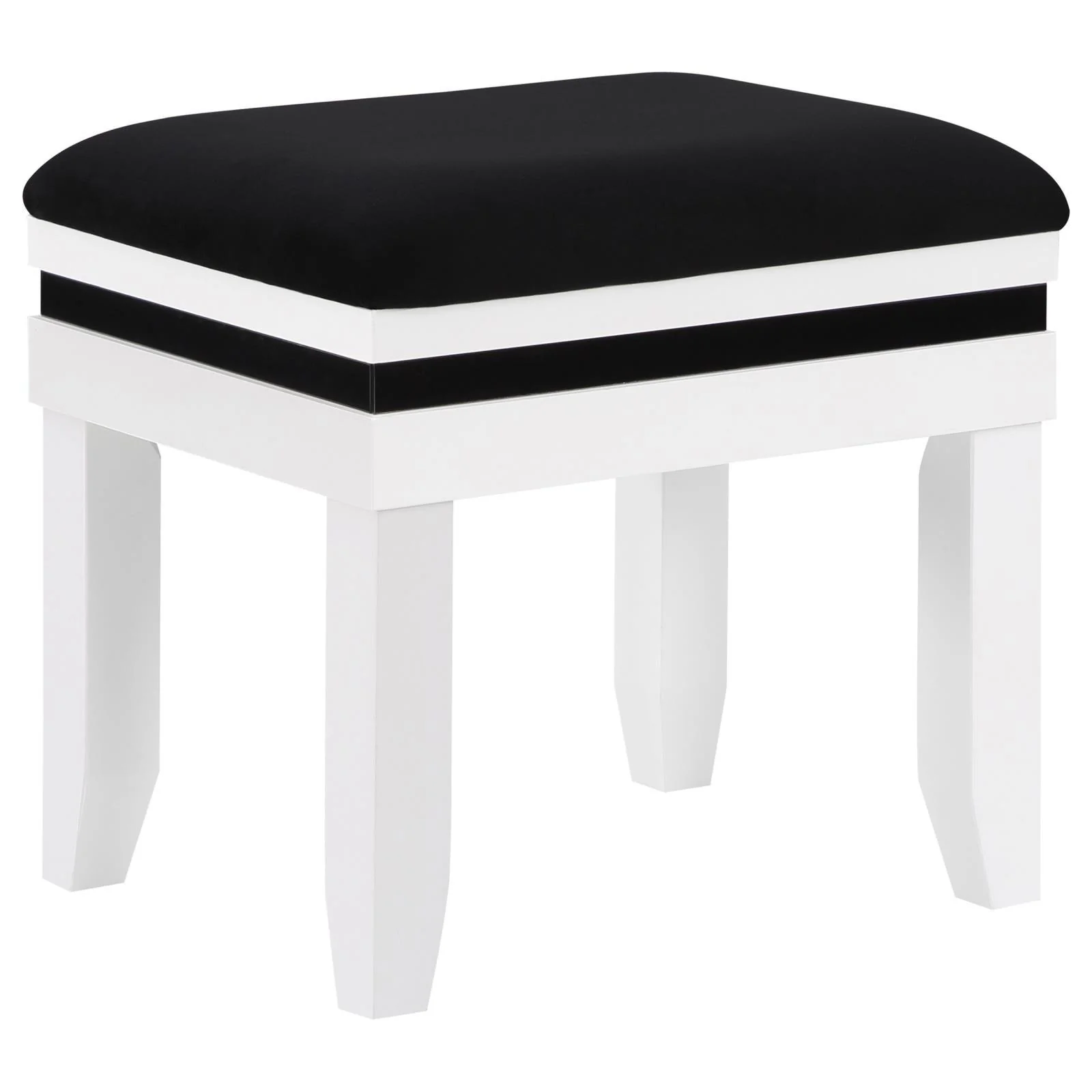 Talei Black and White 6-drawer Vanity Set with Hollywood Lighting - Image 10