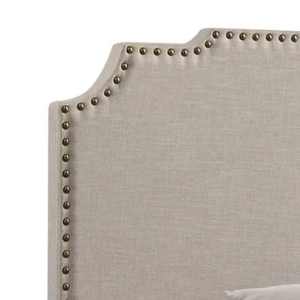 Tamarac Beige Upholstered Nailhead Full Bed - Image 5
