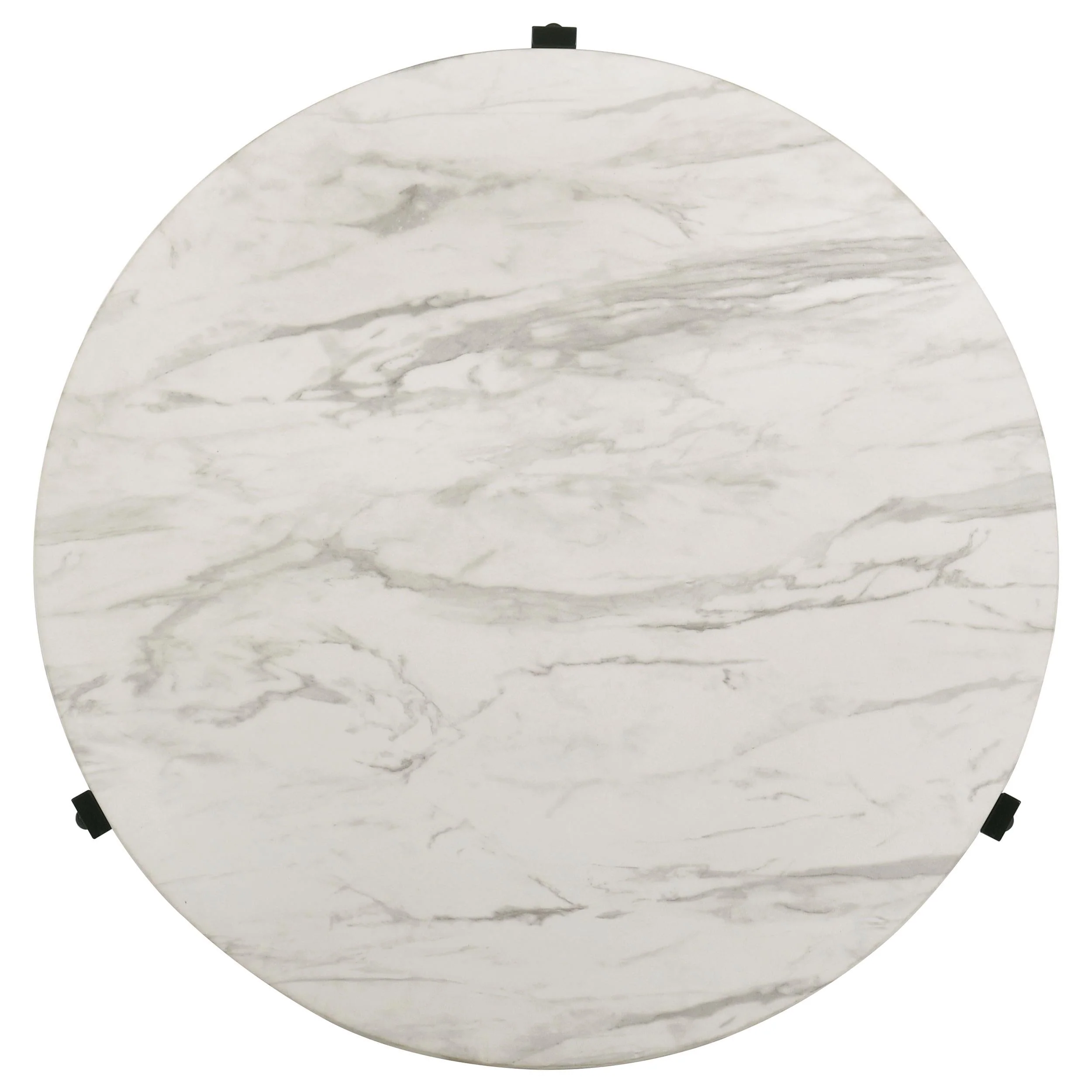 Tandi White 2-Piece Faux Marble Coffee and End Table Set - Image 8