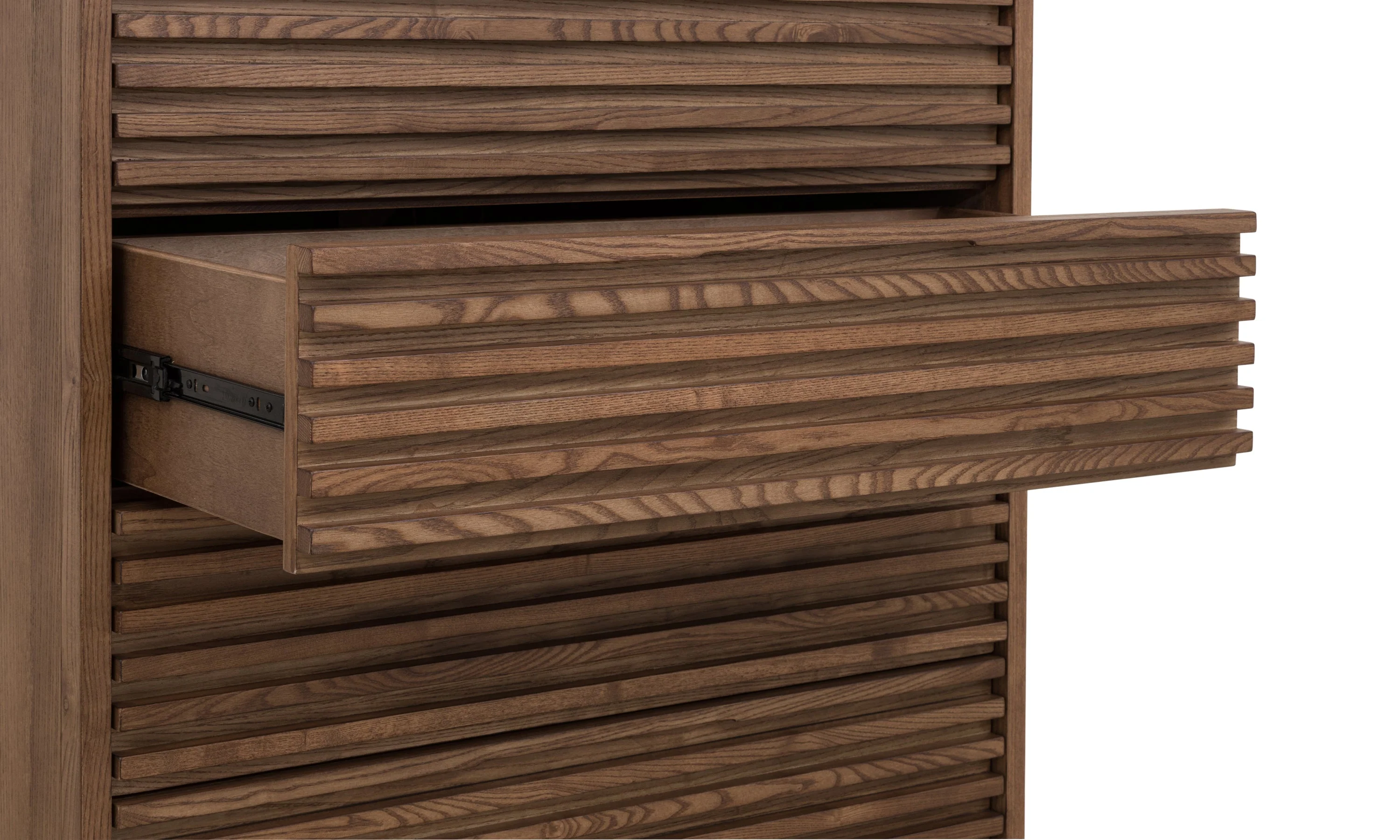 Tanner Five Drawer Ash Wood Chest in Roux - Image 5