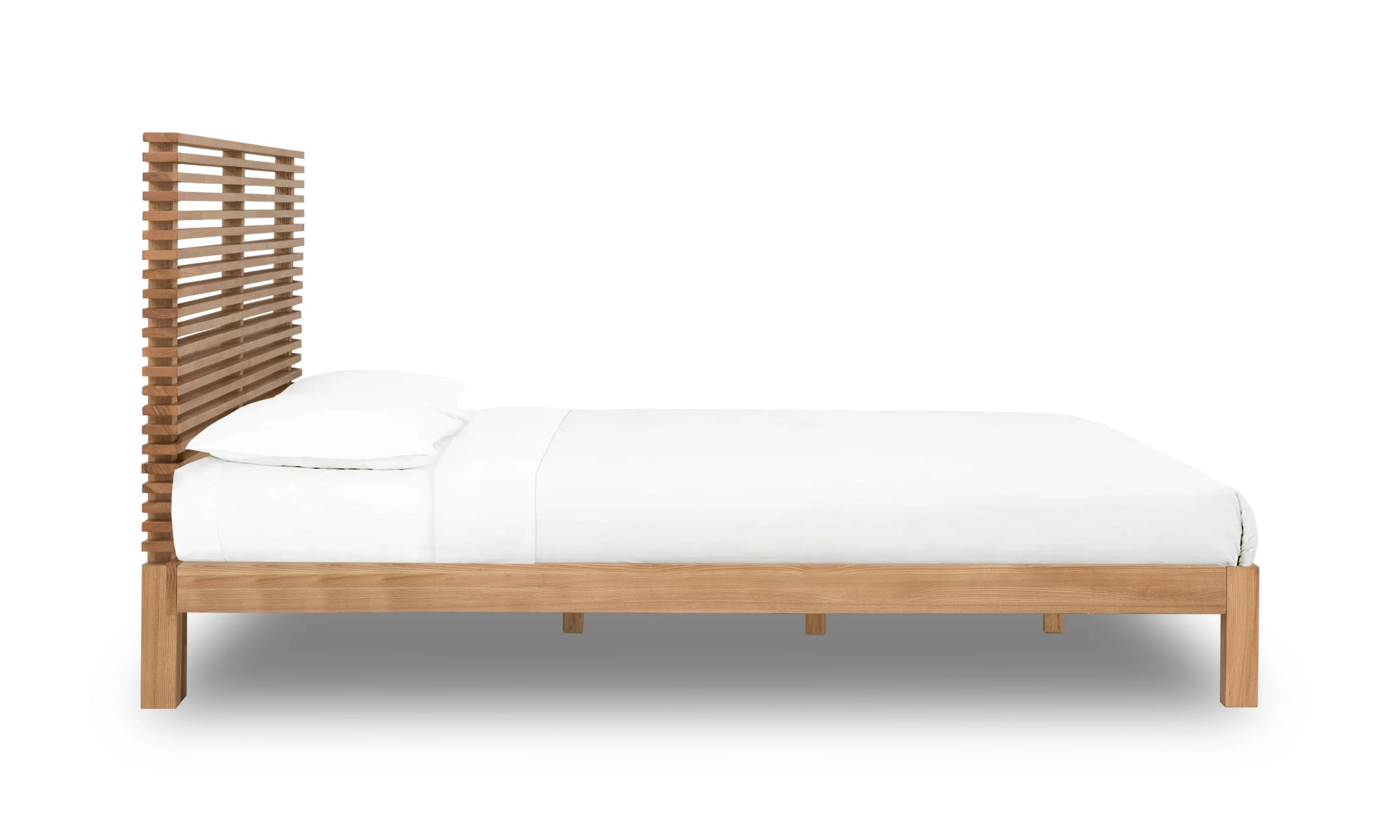 Tanner Solid Ash Eastern King Platform Bed in Flaxen - Image 4