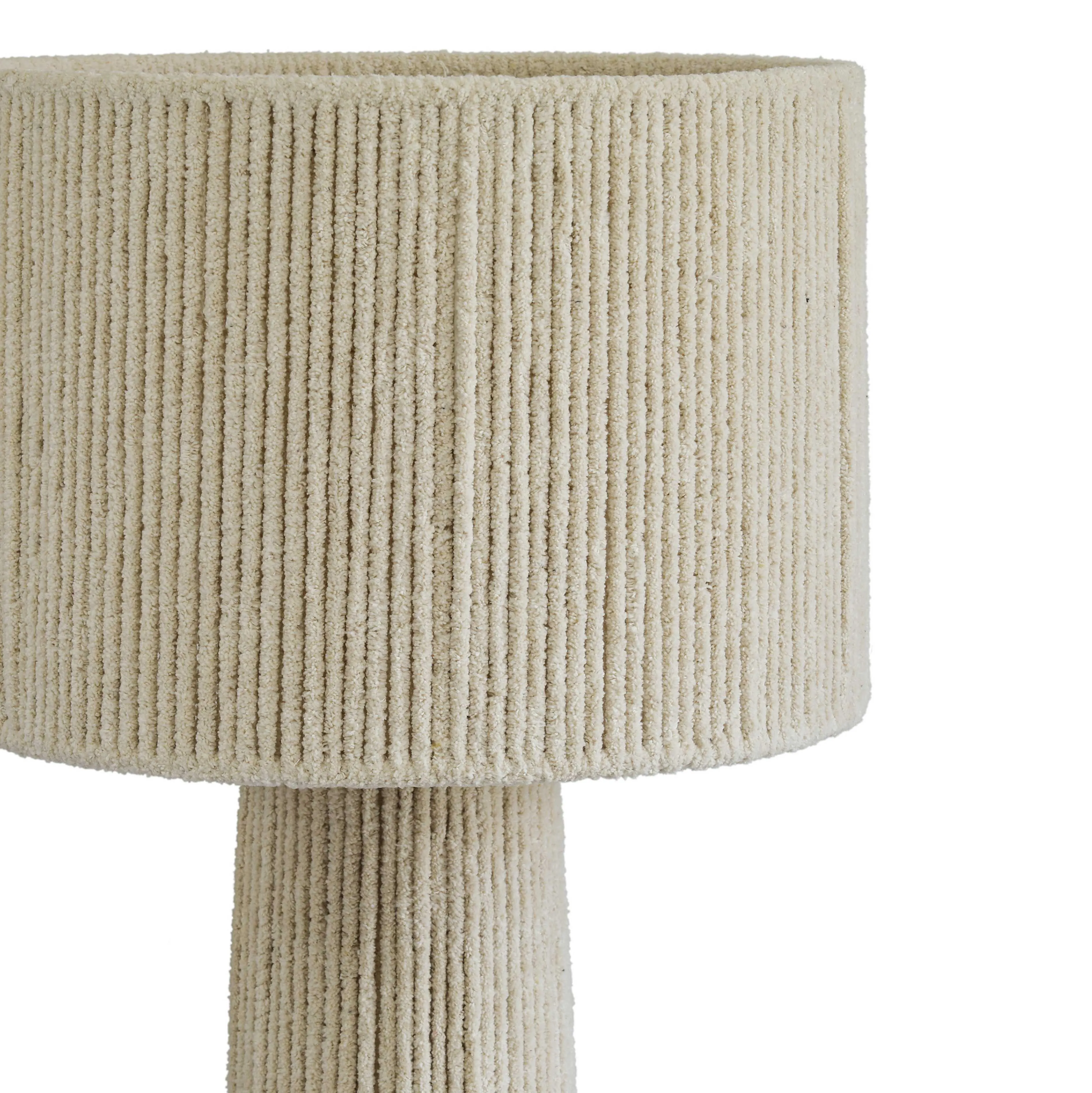 Tapered Natural Chenille Fiber Floor Lamp - Image 4