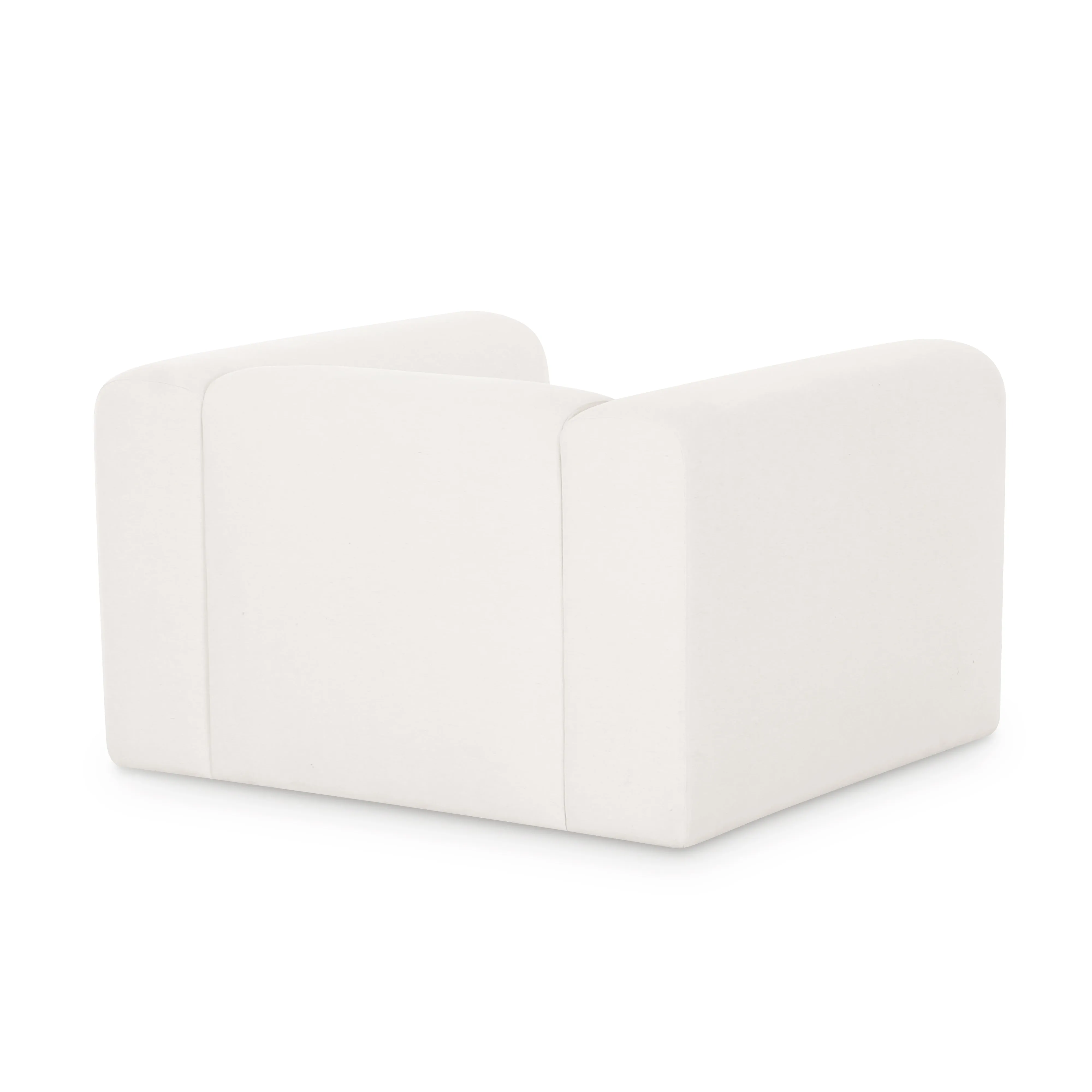 Tarra Cream Performance Chenille Armchair - Image 3