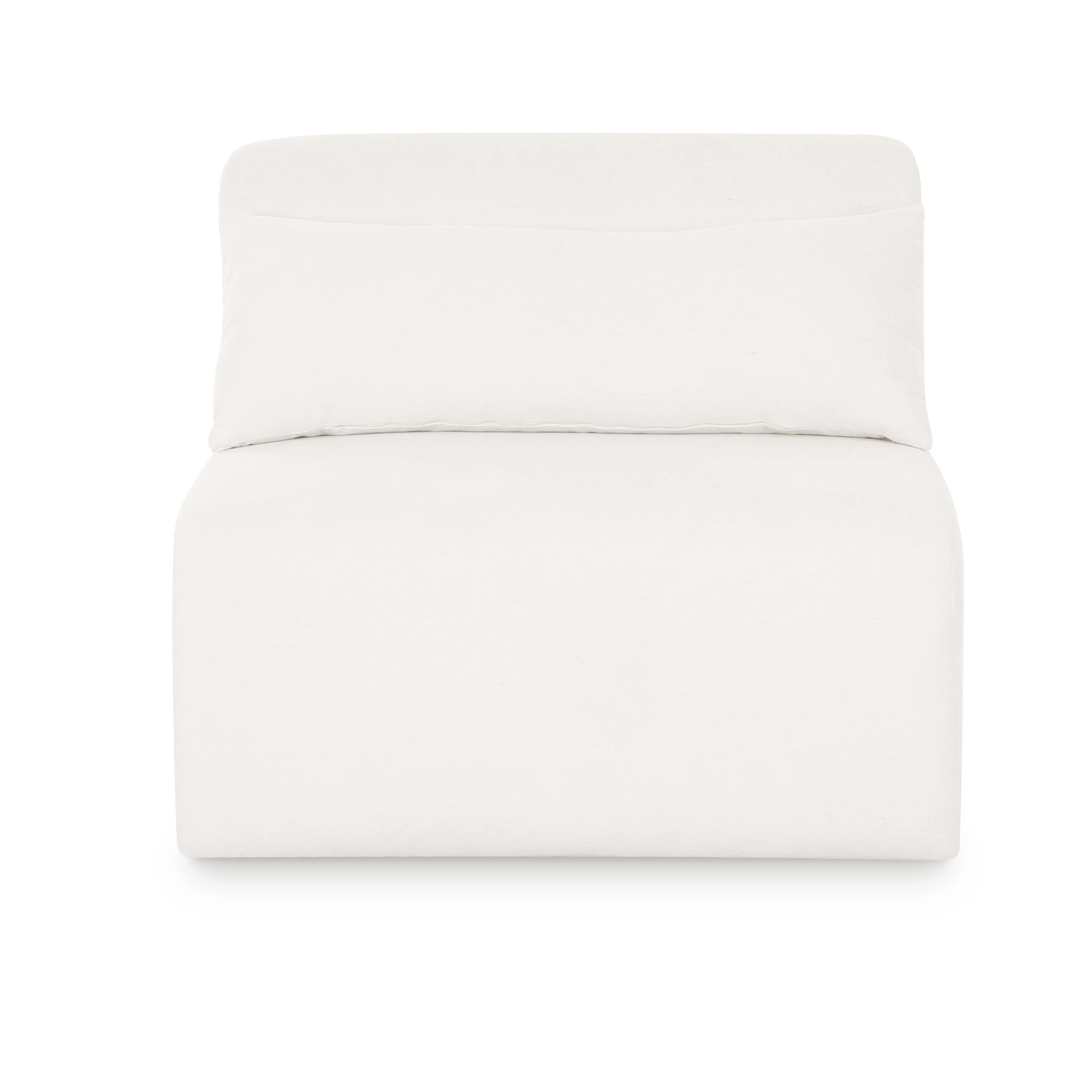 Tarra Cream Performance Chenille Modular Armless Chair