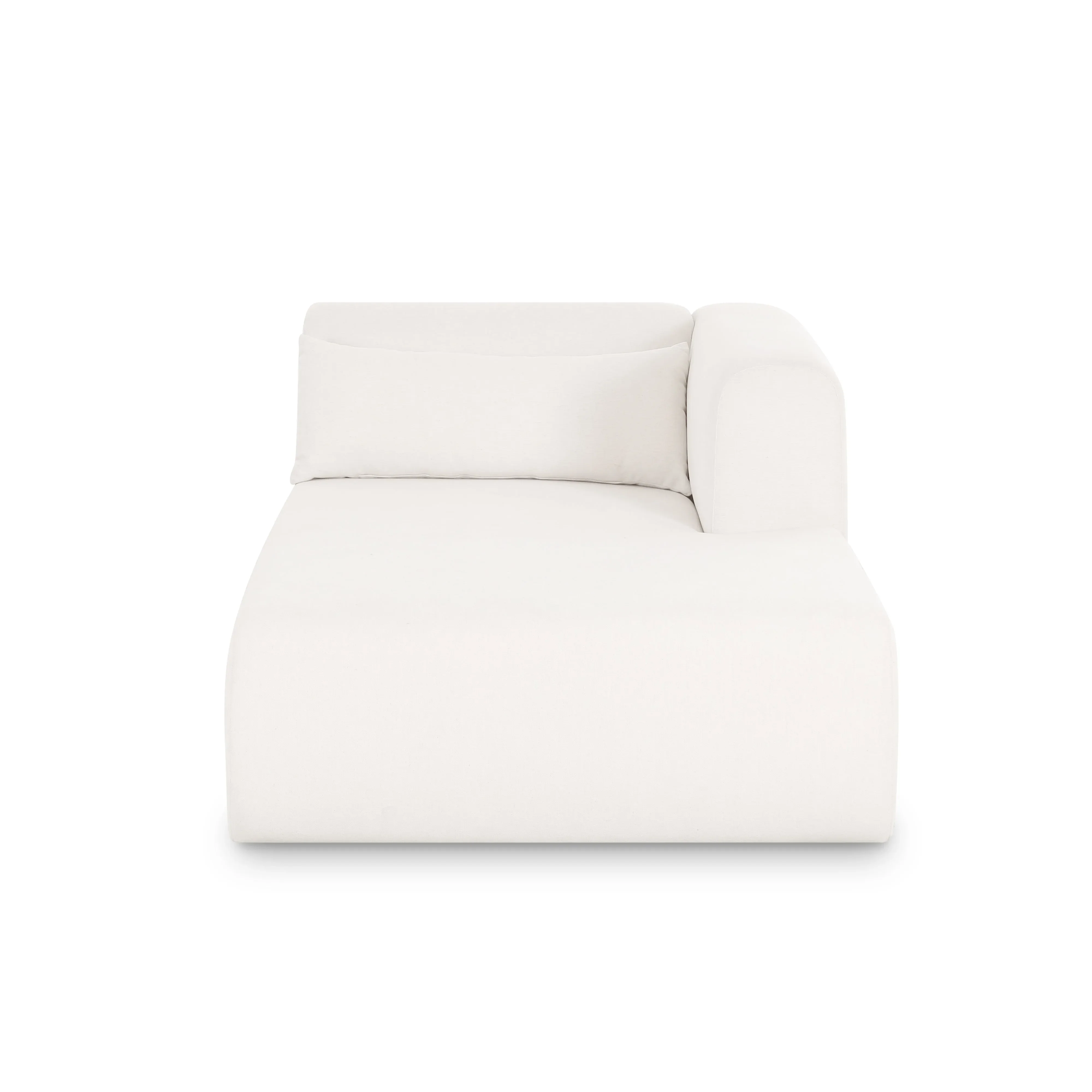 Tarra Cream Performance Chenille Modular Chaise - Image 2
