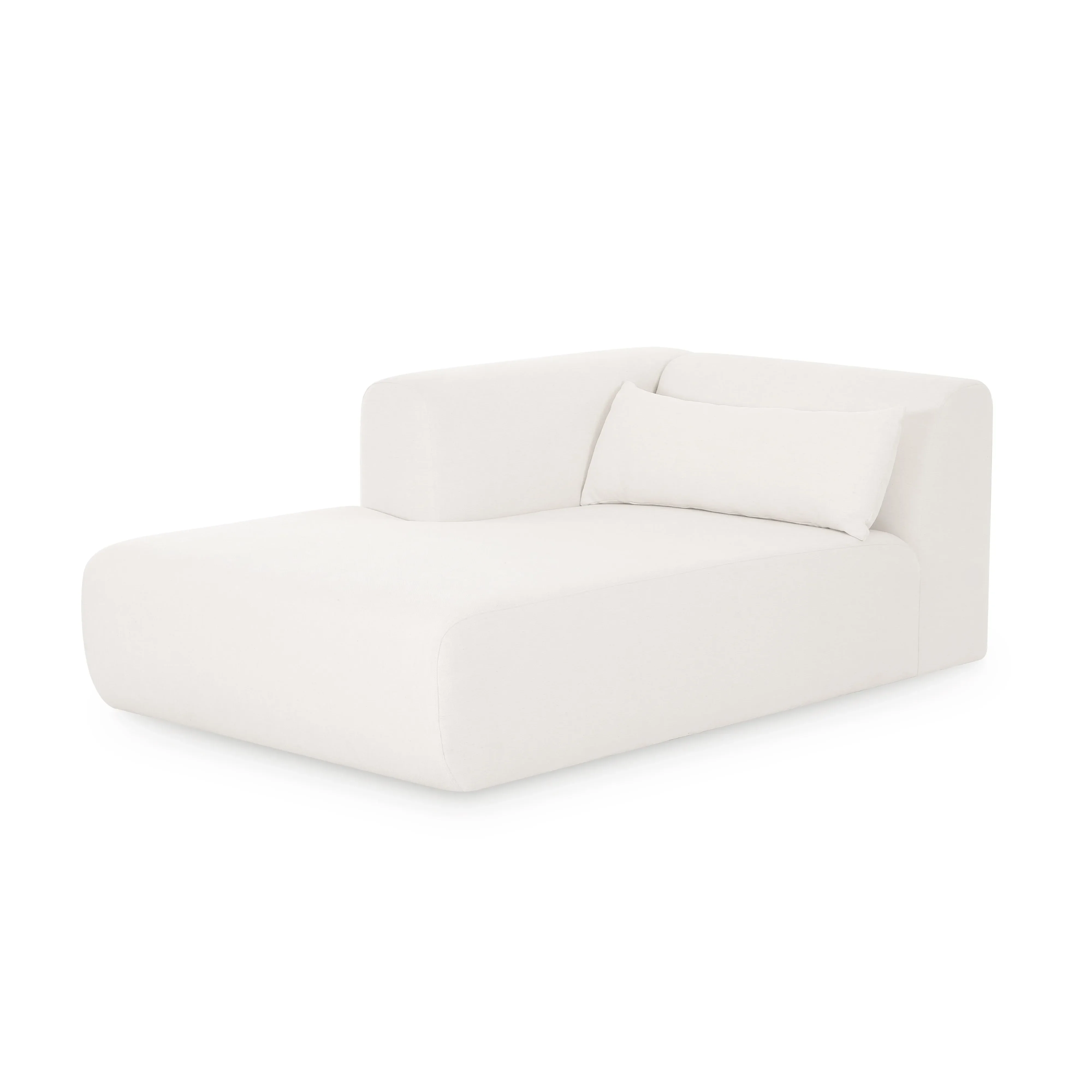 Tarra Cream Performance Chenille Modular Chaise - Image 6