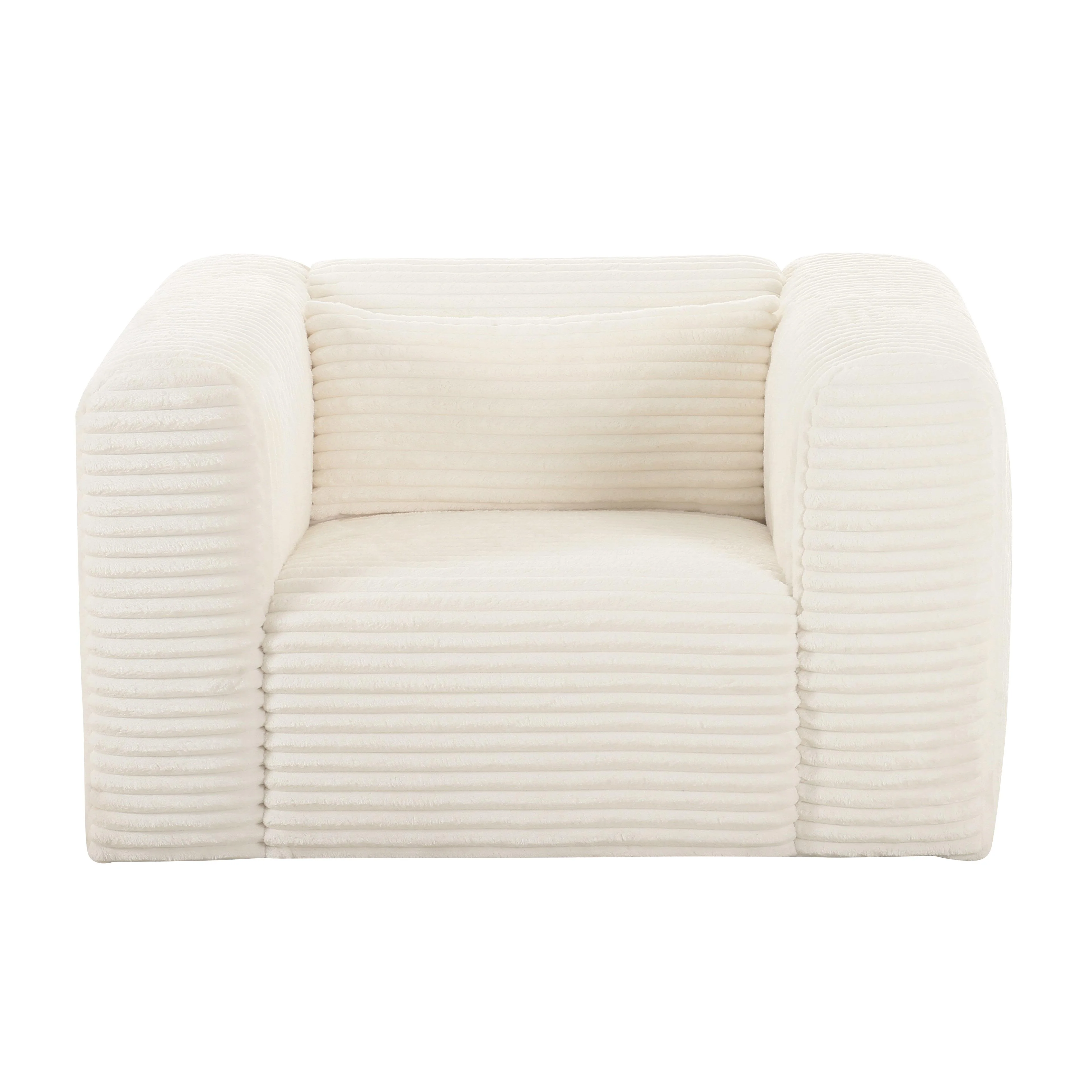 Tarra Fluffy Oversized Corduroy Armchair - Image 3