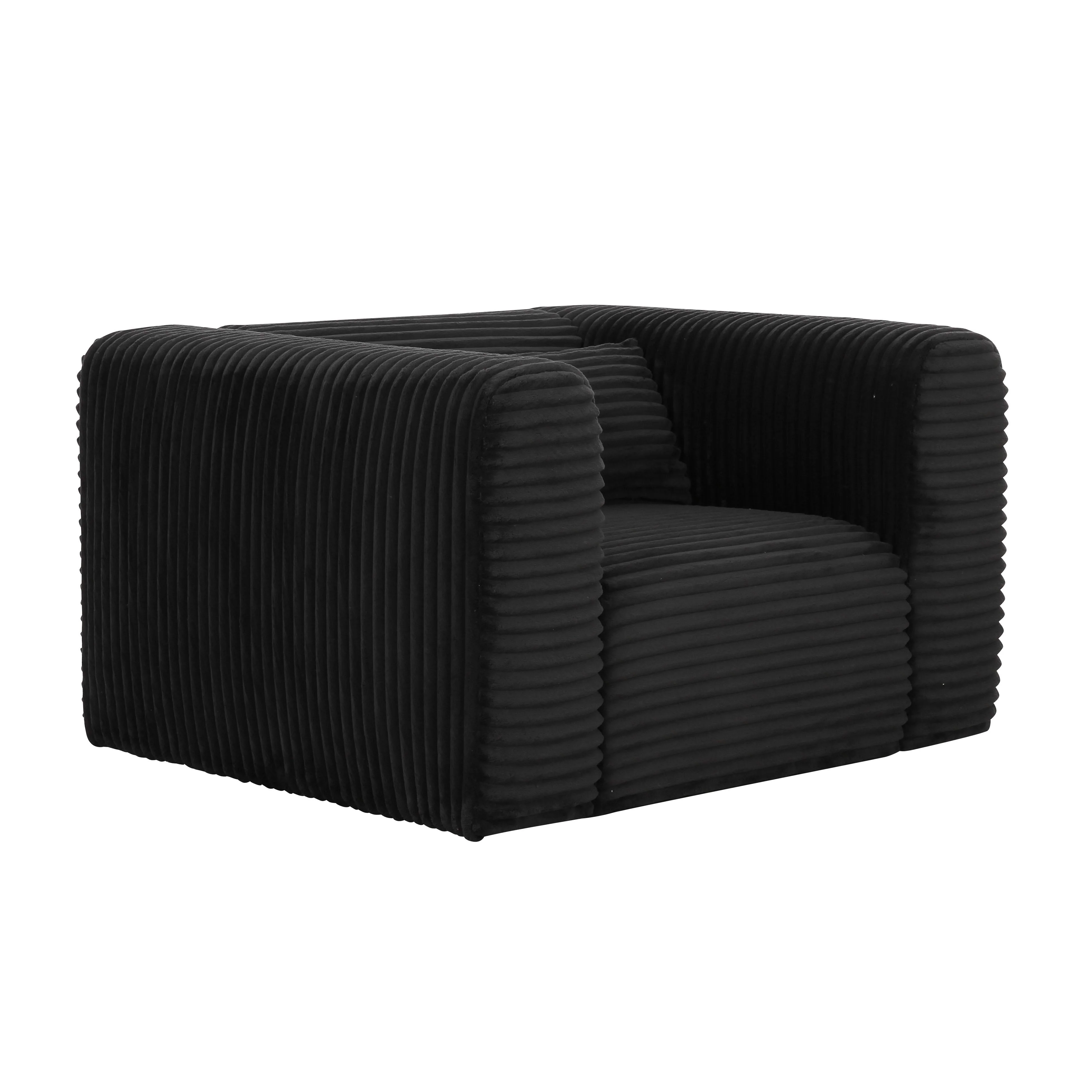 Tarra Fluffy Oversized Corduroy Armchair - Image 6