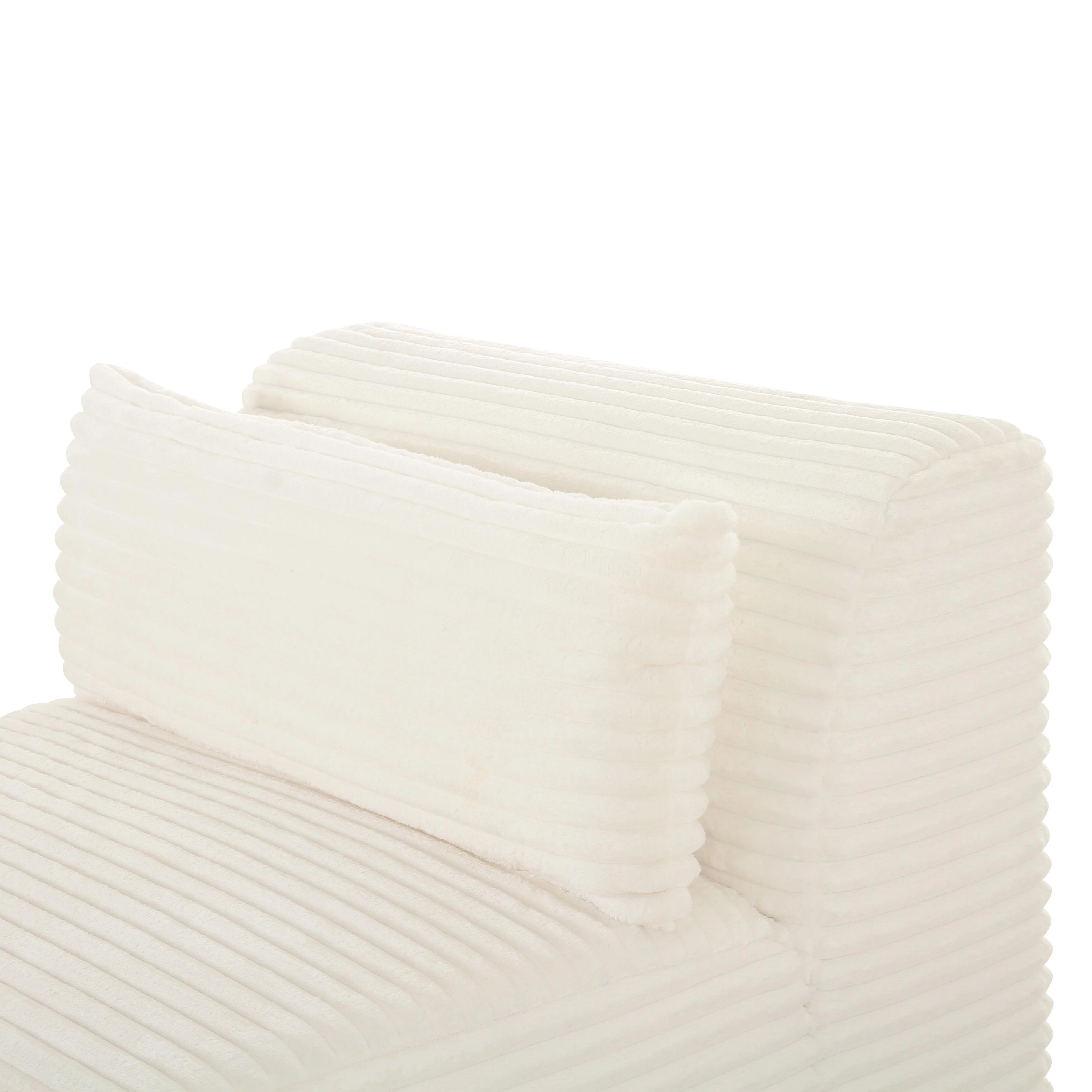 Tarra Fluffy Oversized Corduroy Modular Armless Chair - Image 5