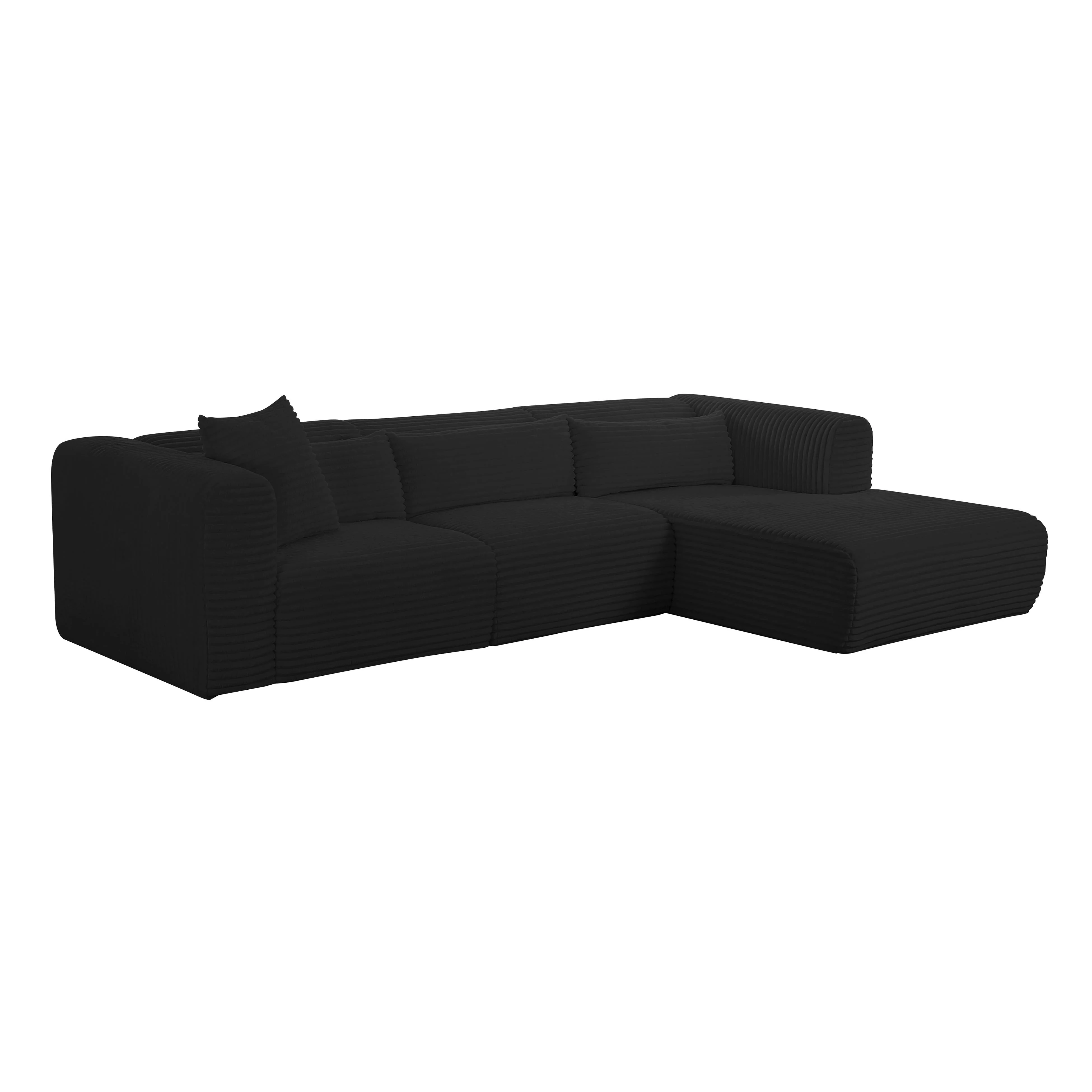 Tarra Fluffy Oversized Corduroy Modular Sectional - Image 13