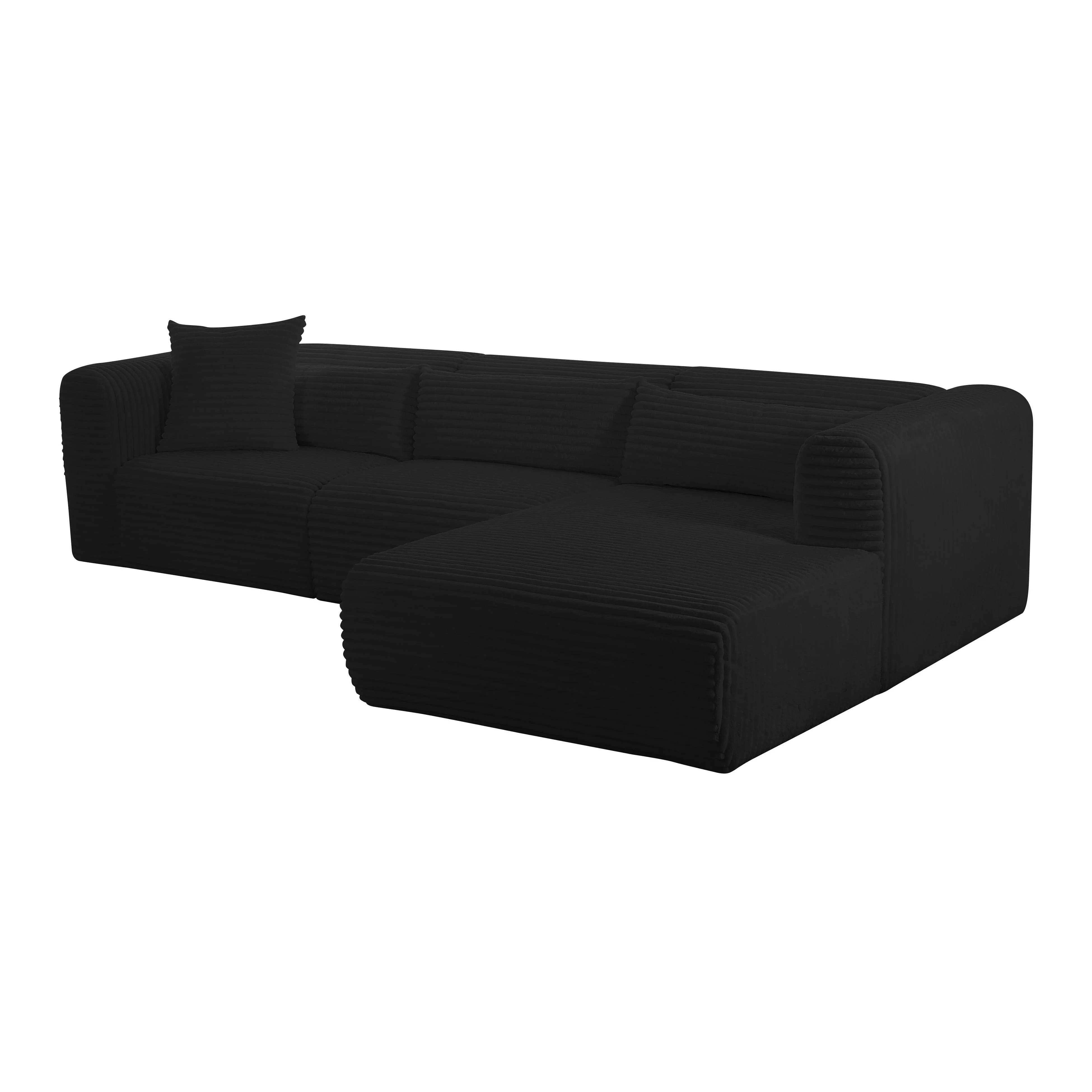 Tarra Fluffy Oversized Corduroy Modular Sectional - Image 16