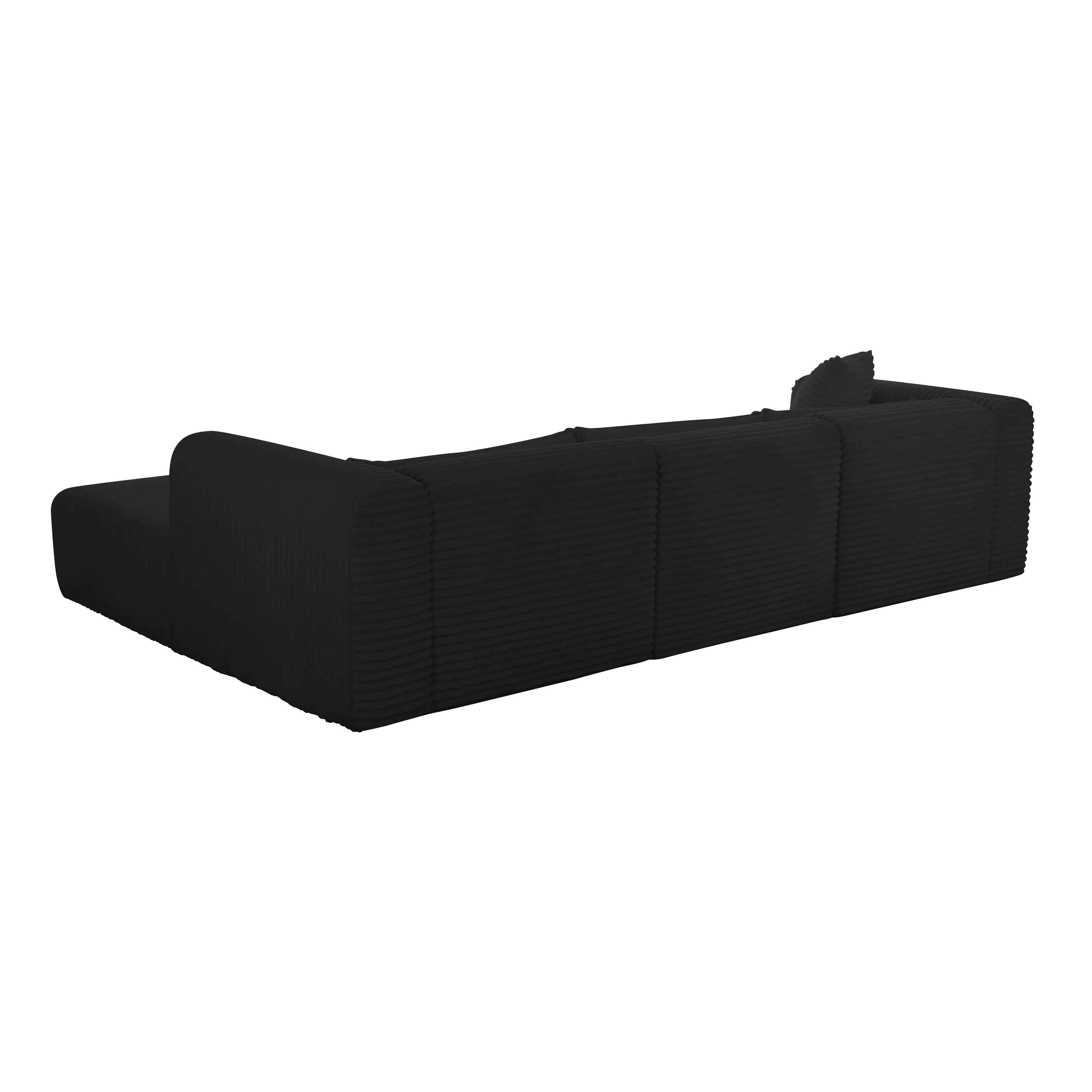 Tarra Fluffy Oversized Corduroy Modular Sectional - Image 17
