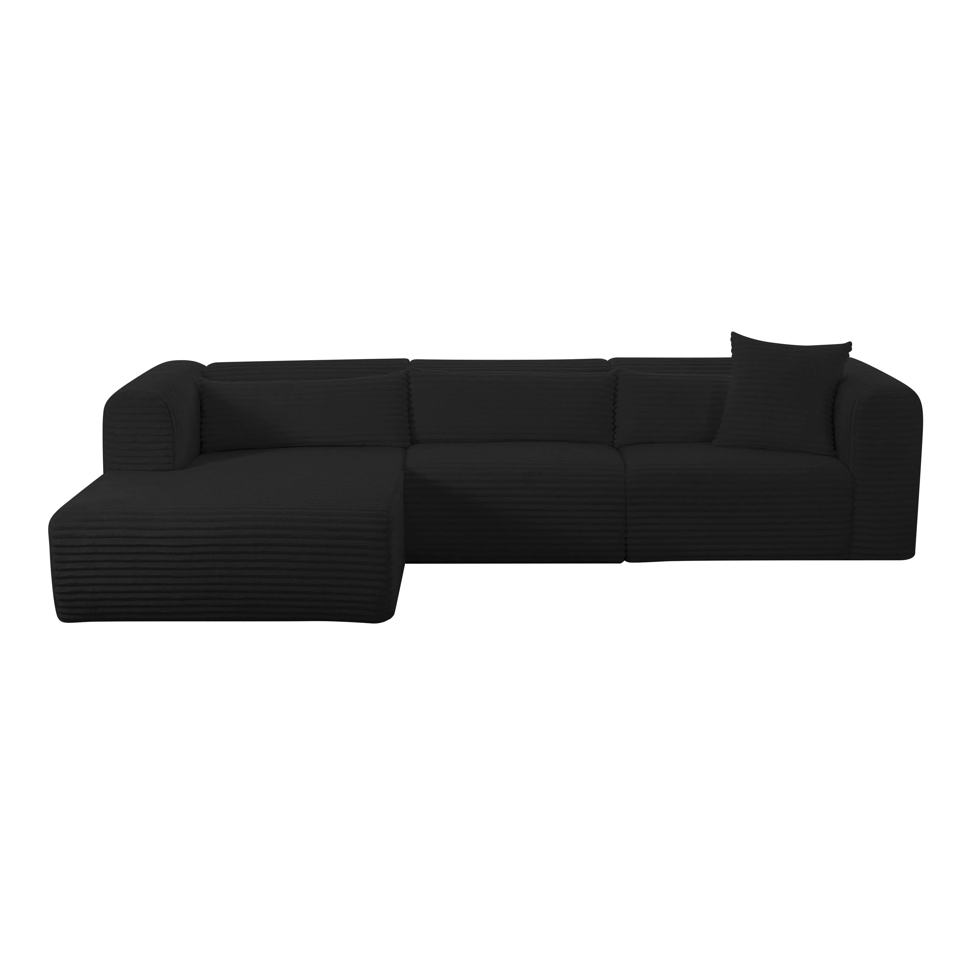 Tarra Fluffy Oversized Corduroy Modular Sectional - Image 23