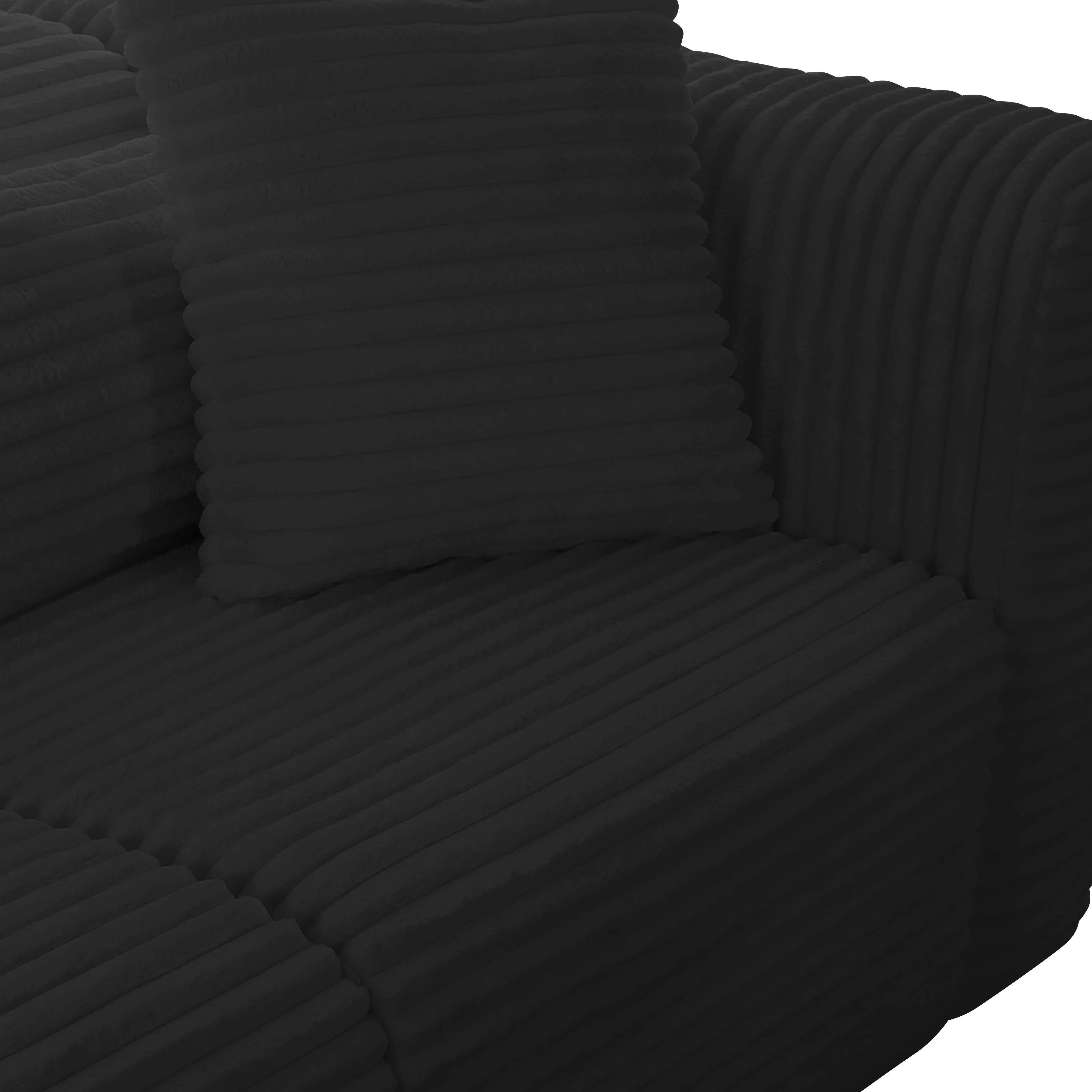 Tarra Fluffy Oversized Corduroy Modular Sectional - Image 27