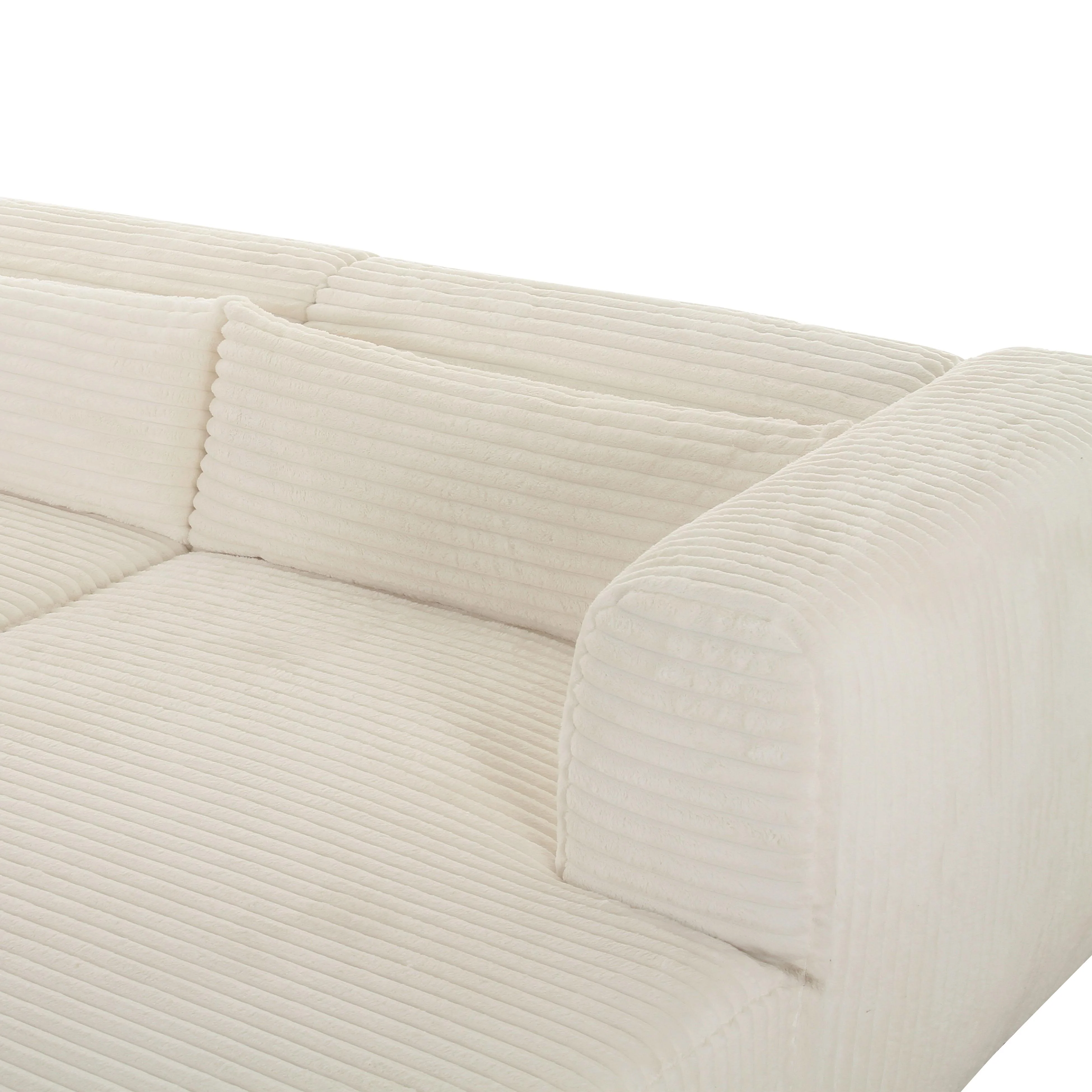 Tarra Fluffy Oversized Corduroy Modular Sectional - Image 5
