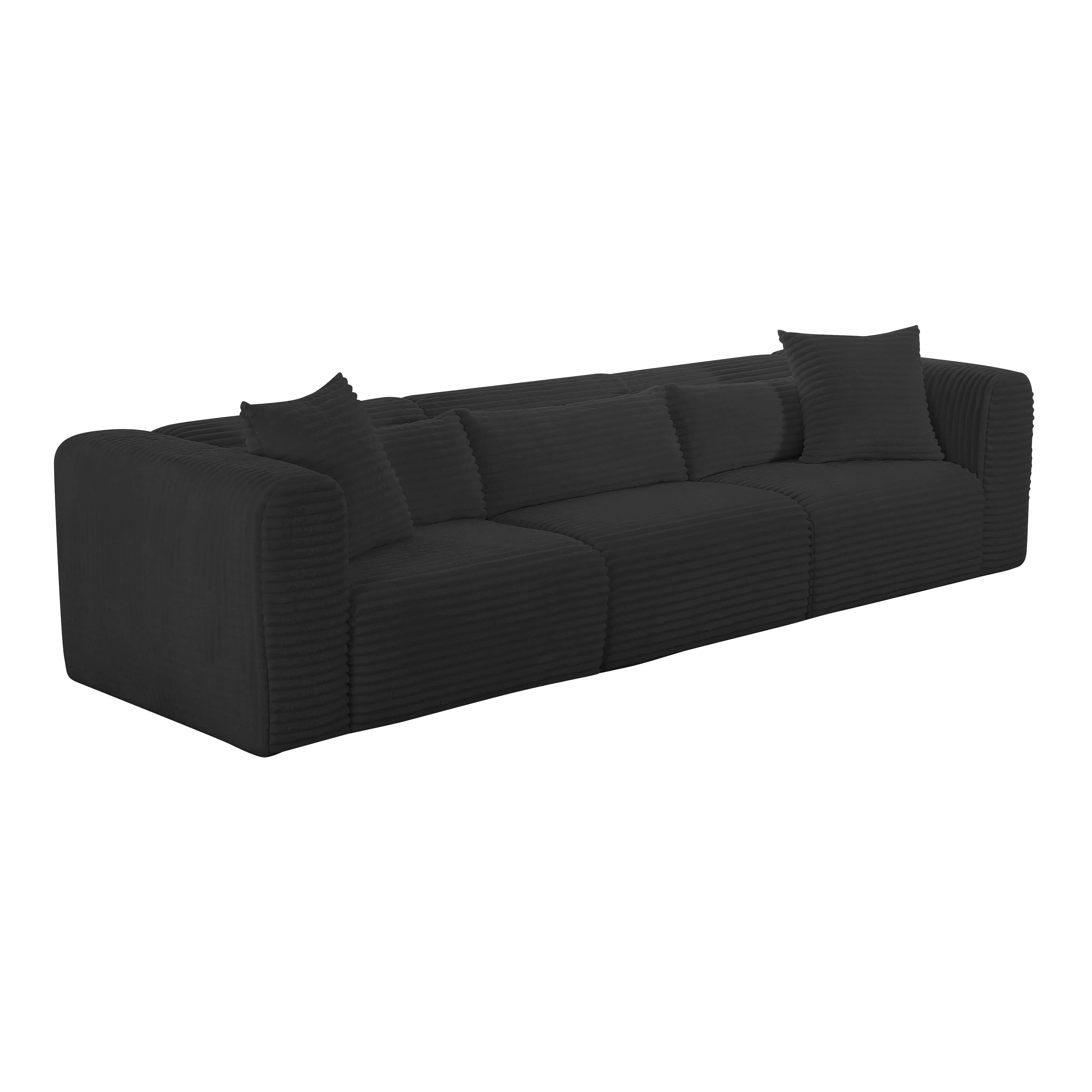 Tarra Fluffy Oversized Corduroy Modular Sofa - Image 7