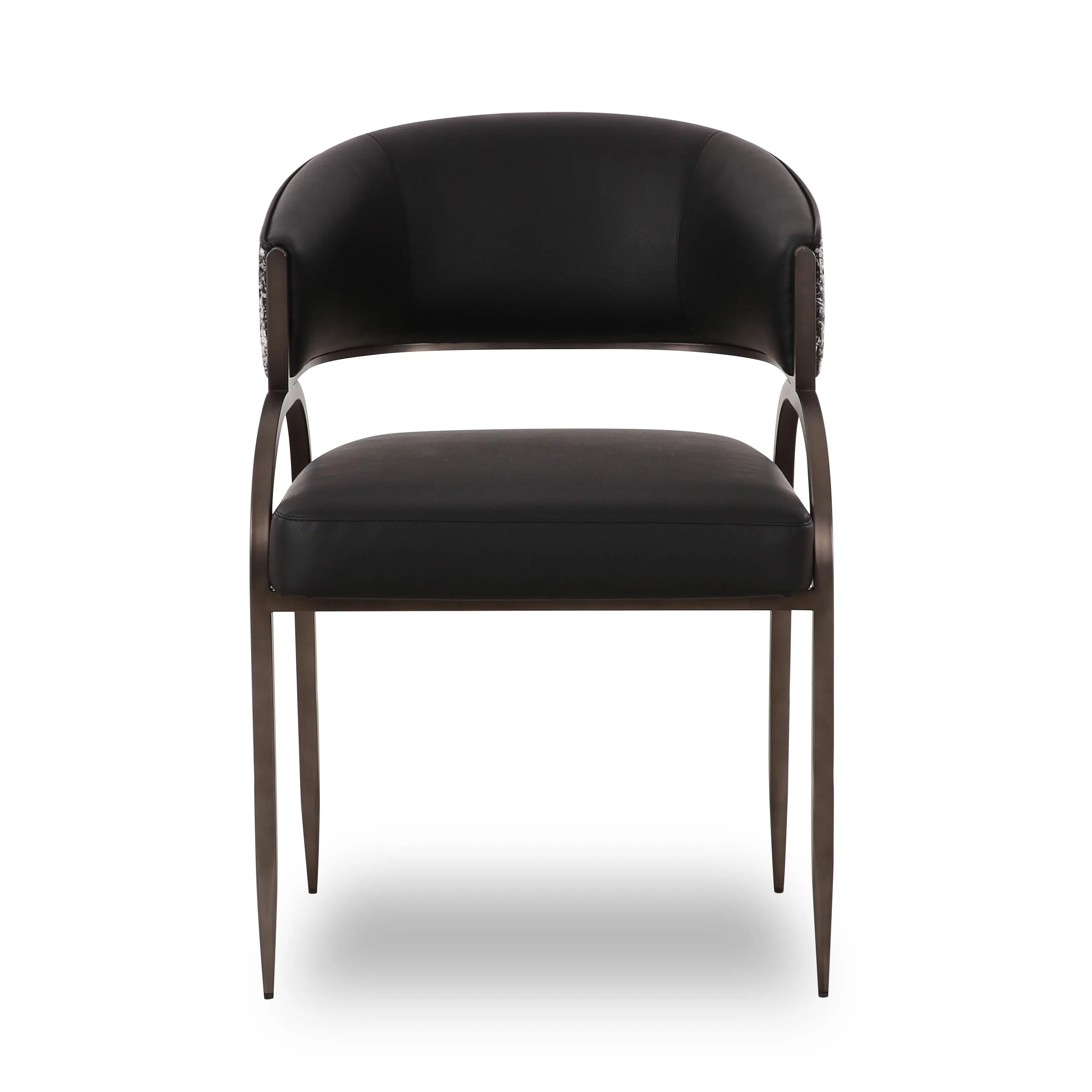 Tatum Vegan Leather 2-Tone Dining Chair - Image 11