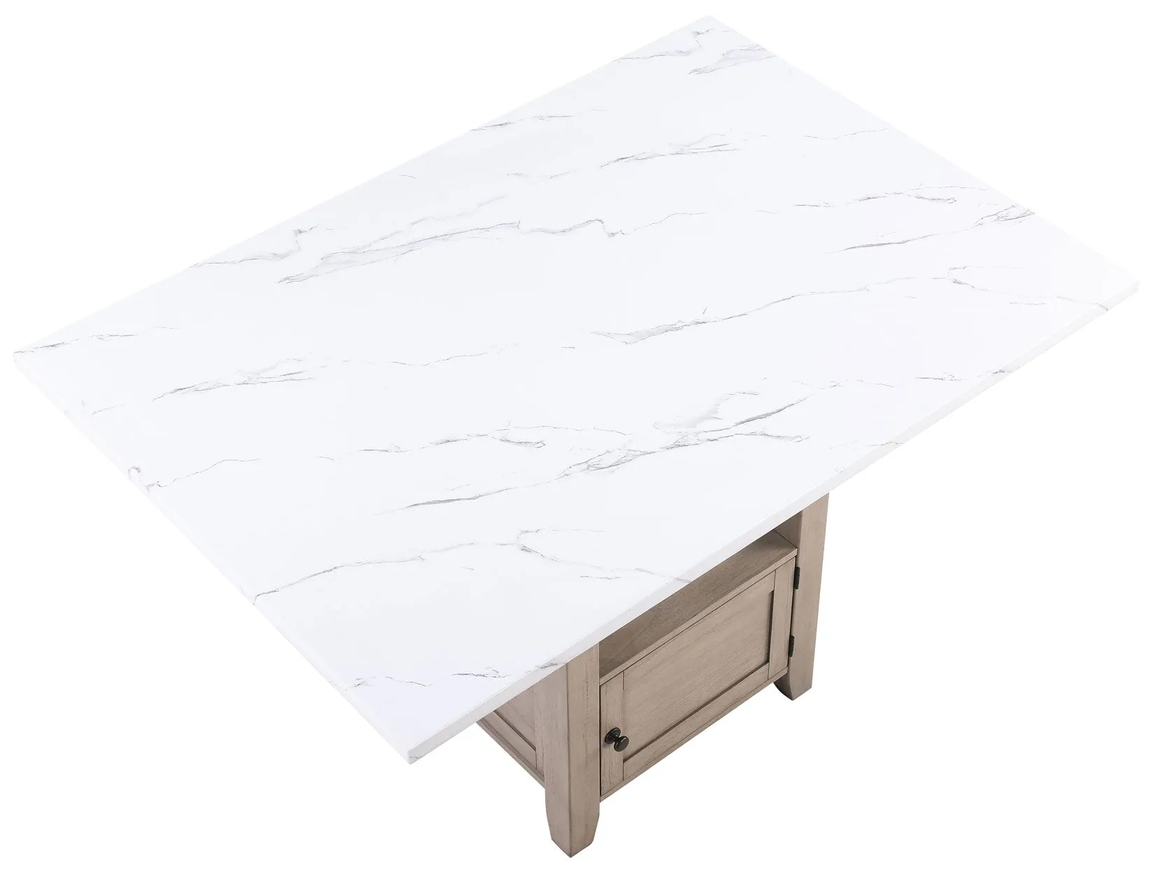 Taylor Tan Faux-Marble Counter Height Dining Set - Image 8