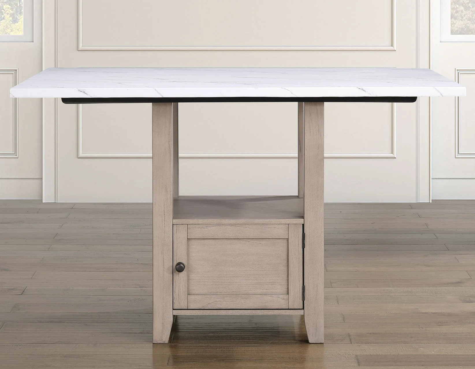 Taylor Tan Faux-Marble Counter Height Set - Image 5