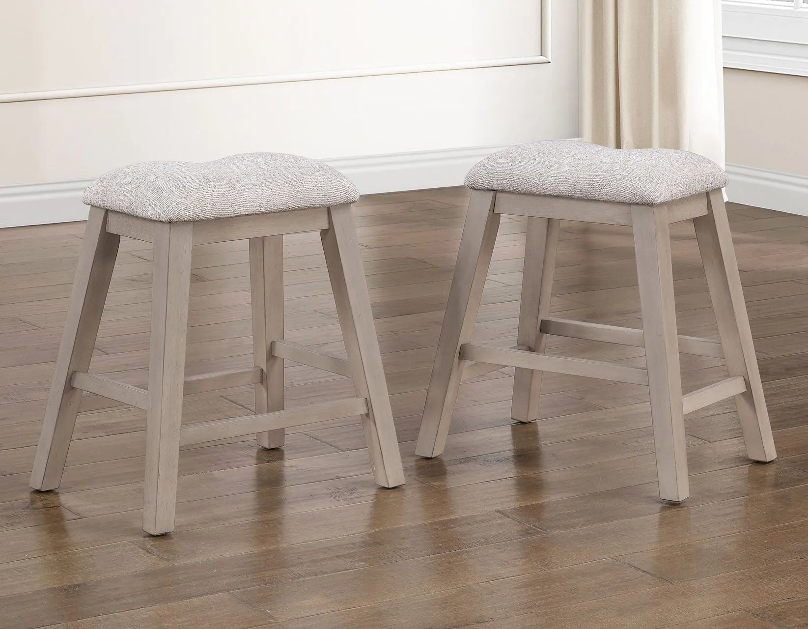 Taylor Tan/Gray 24″ Backless Counter Stool, Set of 2