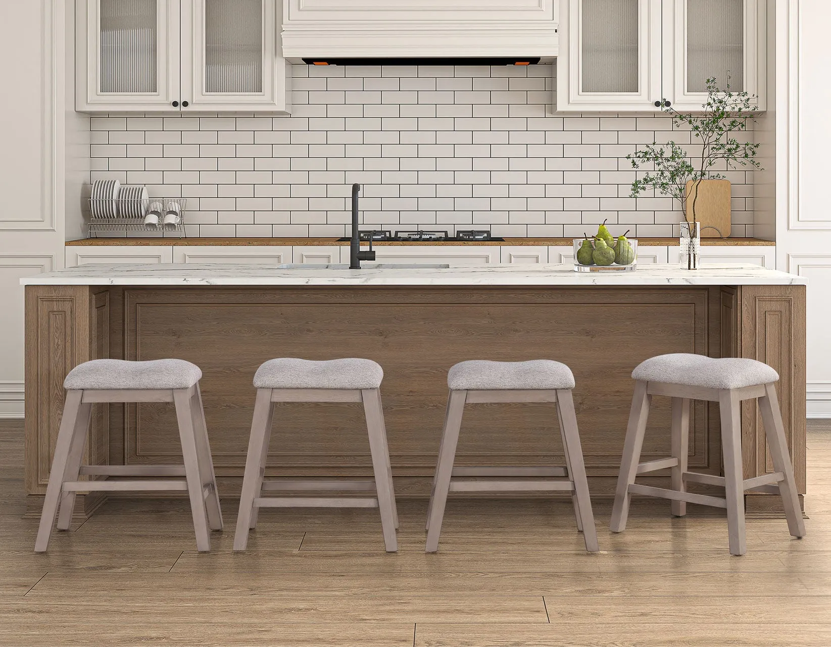 Taylor Tan/Gray 24″ Backless Counter Stool, Set of 2 - Image 7