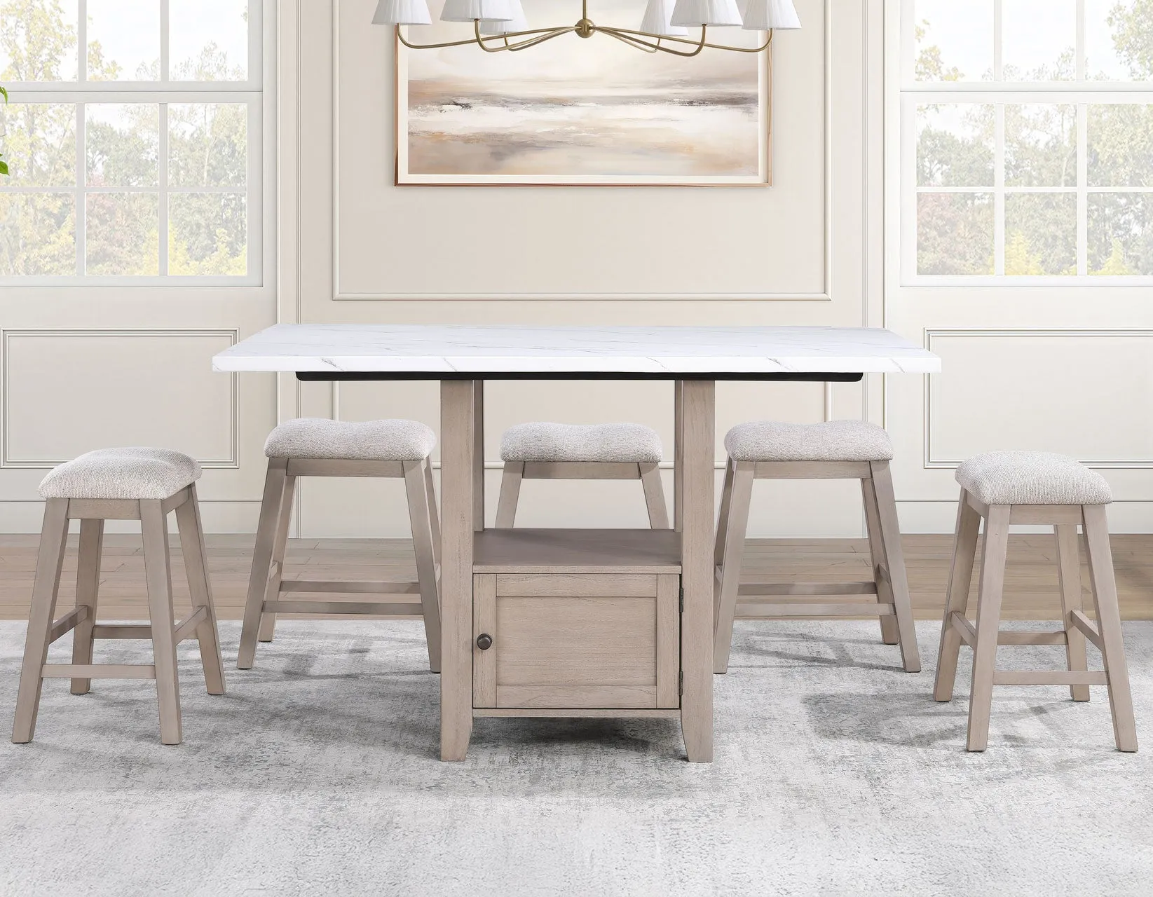 Taylor Tan/Gray 24″ Backless Counter Stool, Set of 2 - Image 9