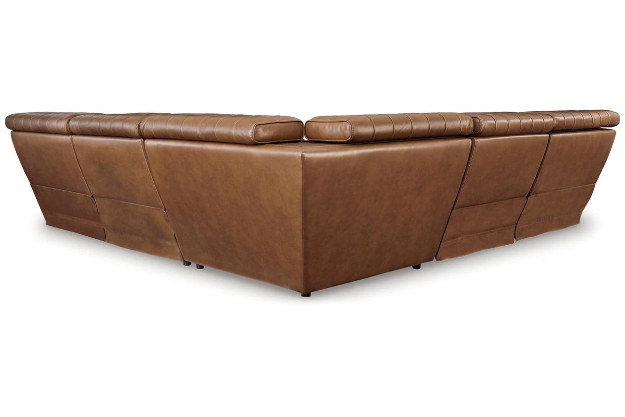 Temmpton Chocolate 5-Piece Power Reclining Modular Sectional - Image 2