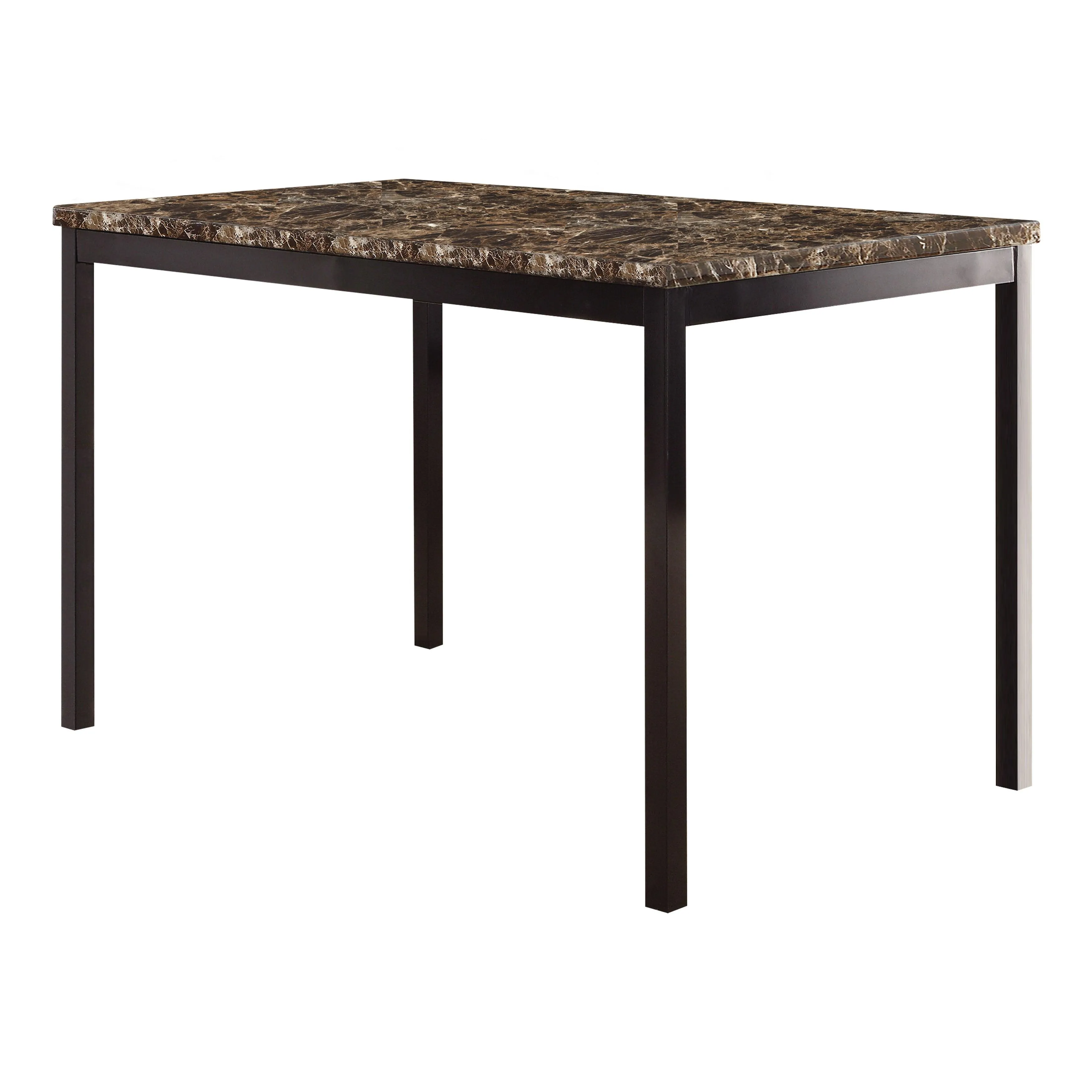 Tempe Brown/Black Marble-Top Dining Set - Image 2